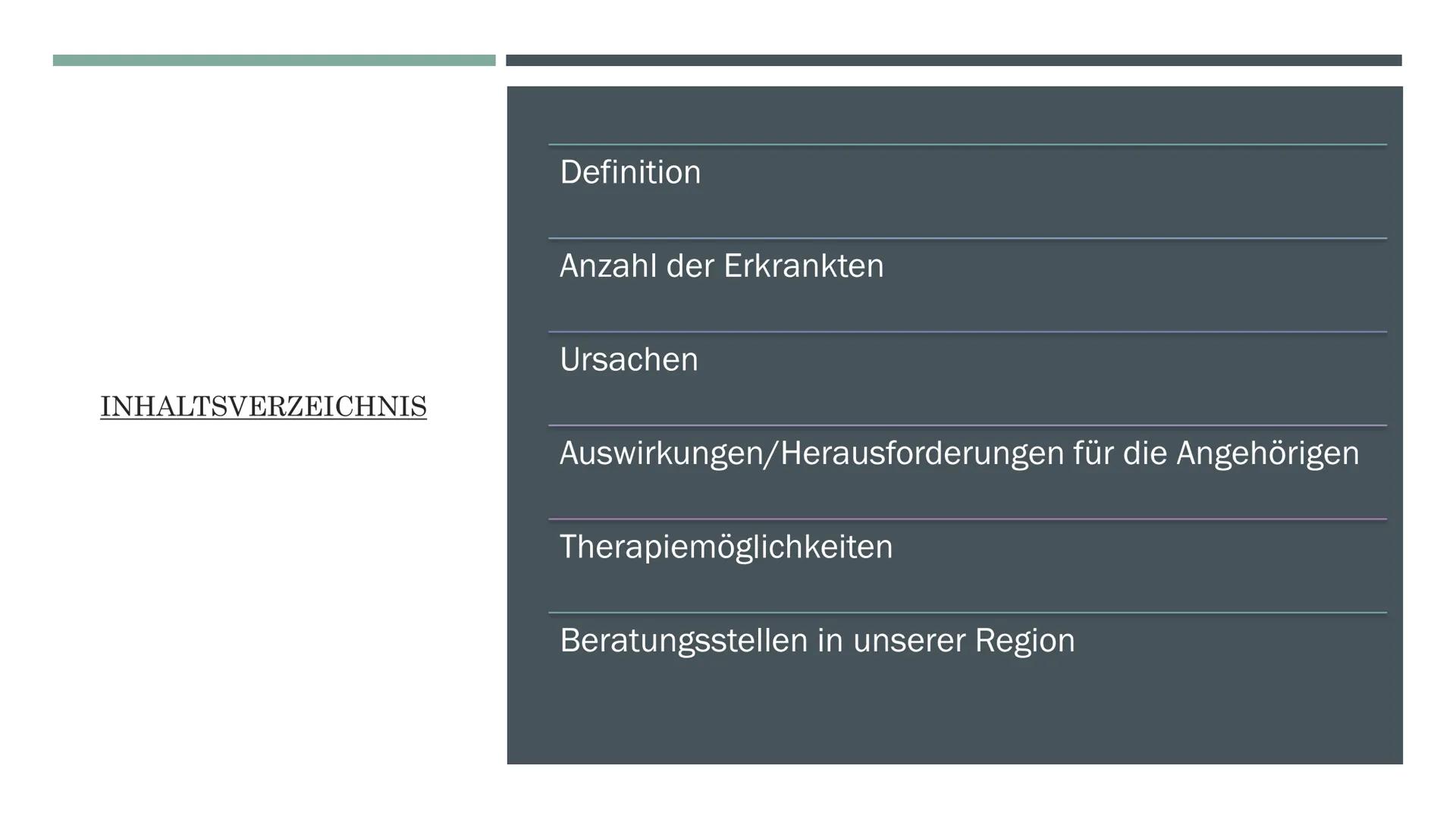 WAS IST
SCHIZOPHRENIE? Definition:
HANDOUT ZUM THEMA SCHIZOPHRENIE
Schwere psychische Störung
Veränderung der Gedanken, Gefühlen und ihrer W