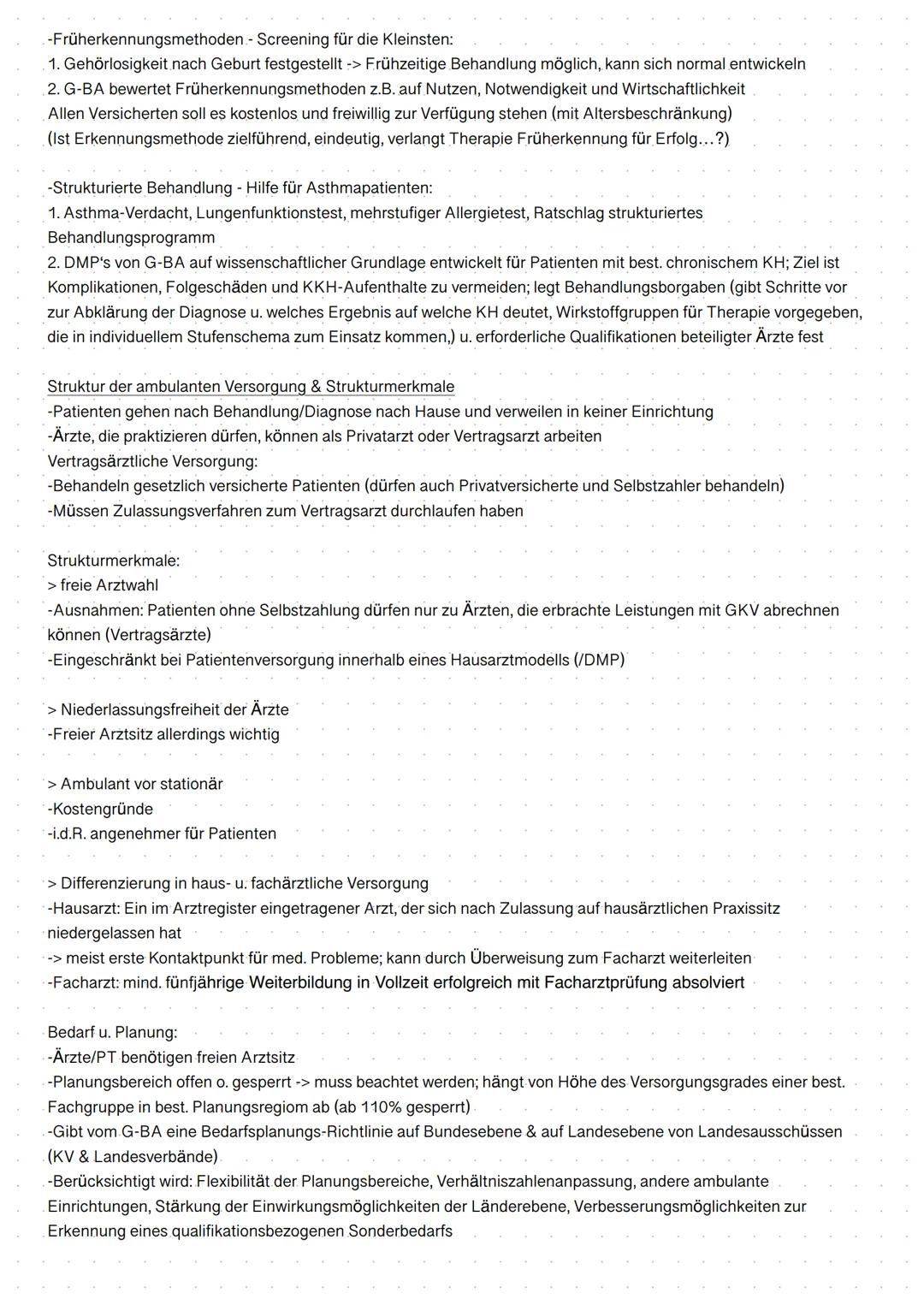 Ambulante Versorgung & Institutionen
Themen:
-Institutionen: KV (besonders wichtig; Merkblatt) SpiK, IQWiG (im Rahmen von Beratung), DKG
-Ak