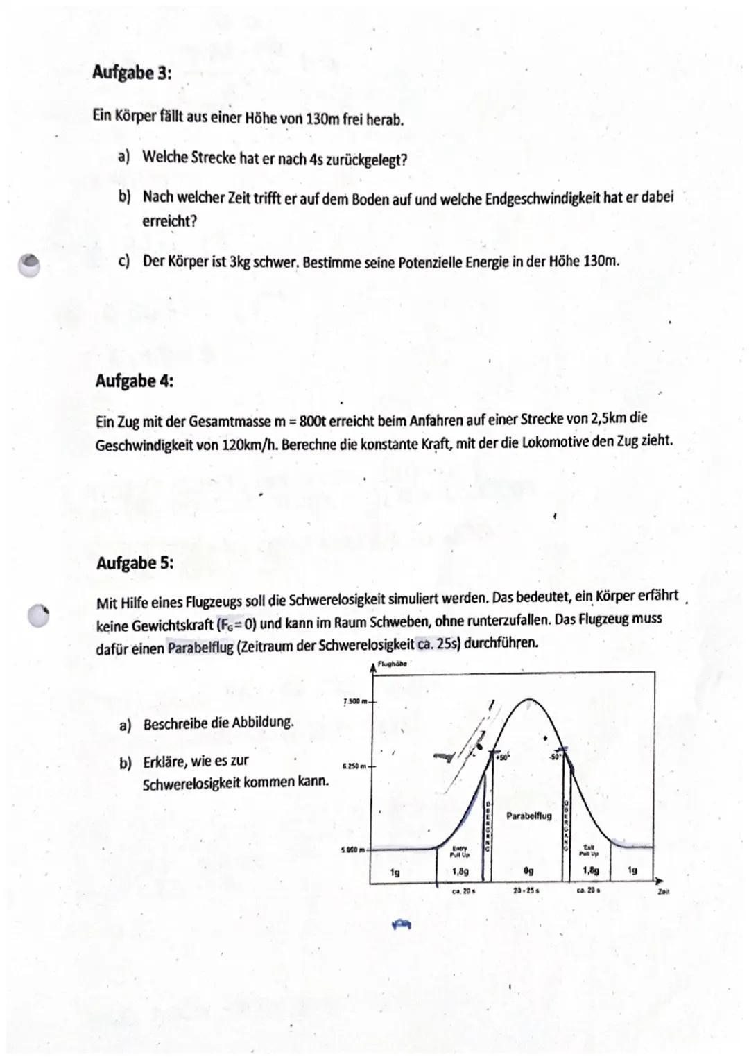 Aufgabe 1:
Ein Flugtracker nimmt zu bestimmten Zeiten die zurückgelegte Strecke eines Linienflugzeugs auf. Der
beobachtete Flug beginnt in H