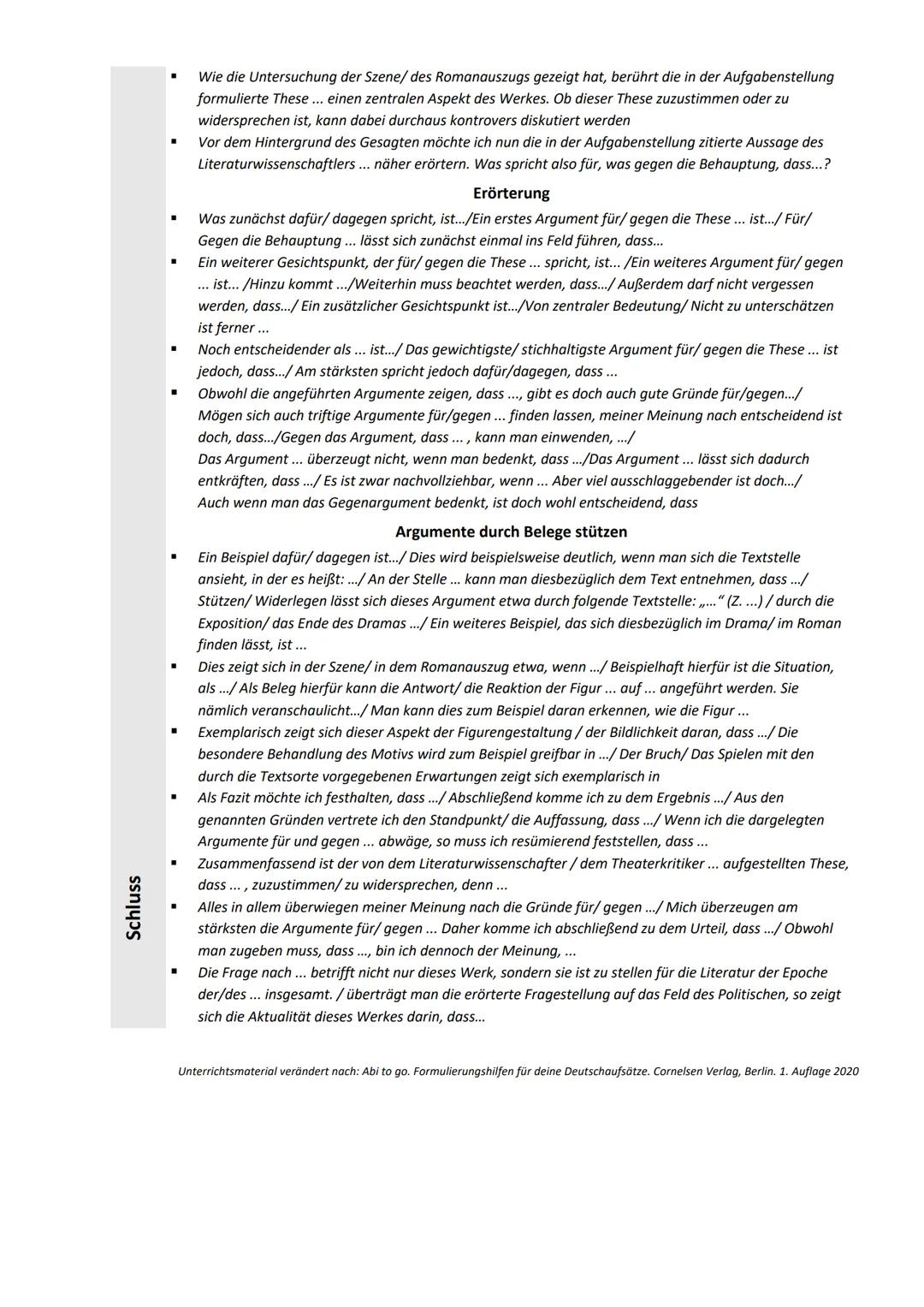 # Methode: Literarische Erörterung
Bei der literarischen Erörterung handelt es sich um eine Form des argumentativen Schreibens, bei der
Pro