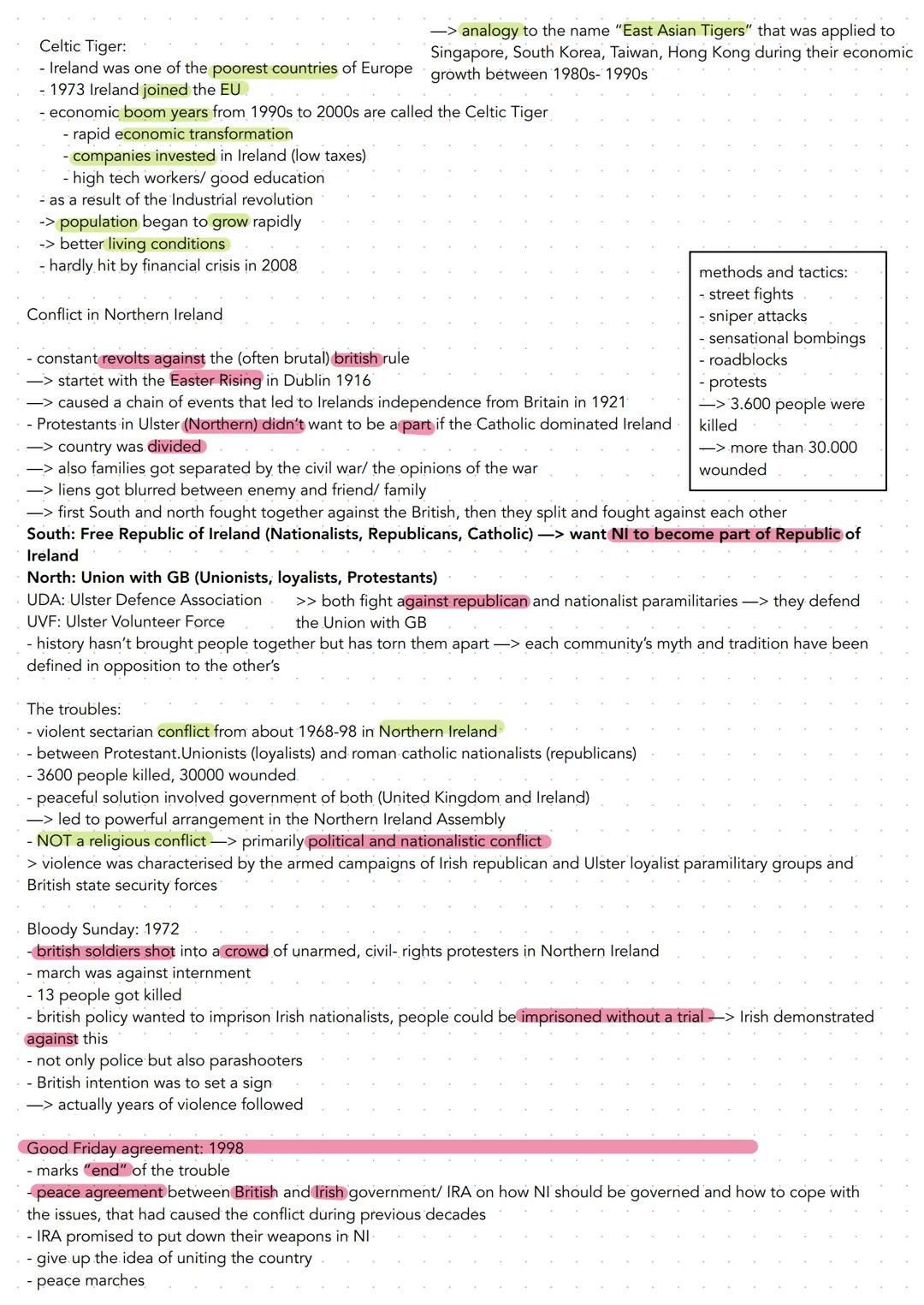 Ireland
historical and political developments:
- is separated from GB by the Irish Sea
- Northern Ireland is part of the United Kingdom
- 2