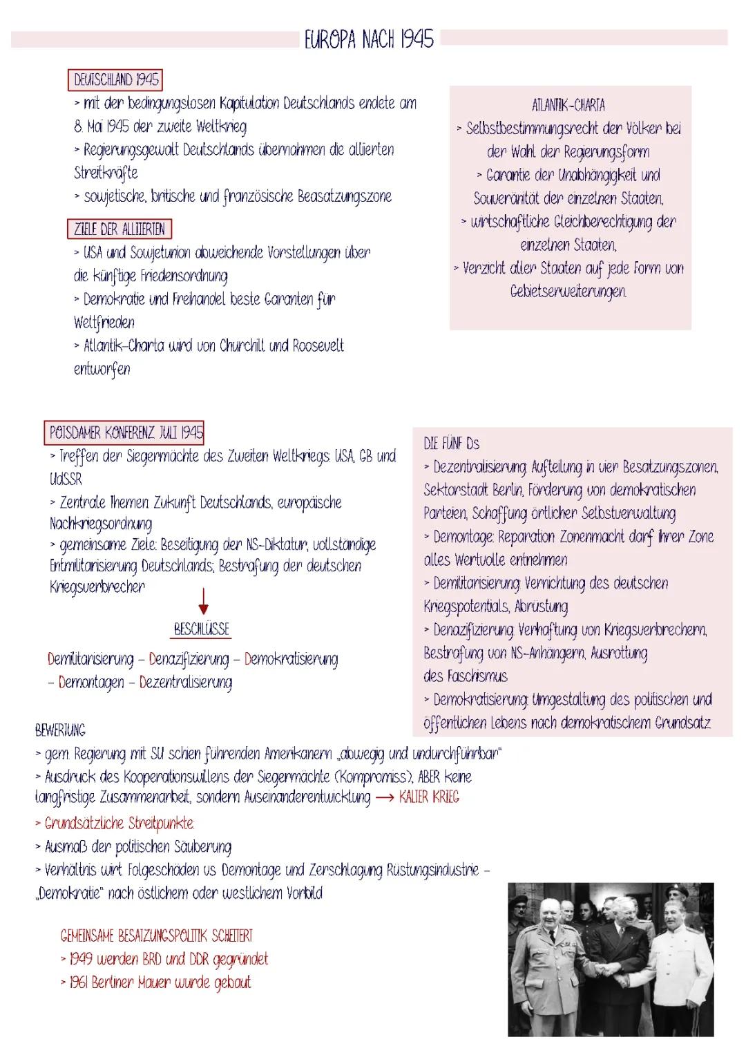 Europa nach 1945/ Kalter Krieg