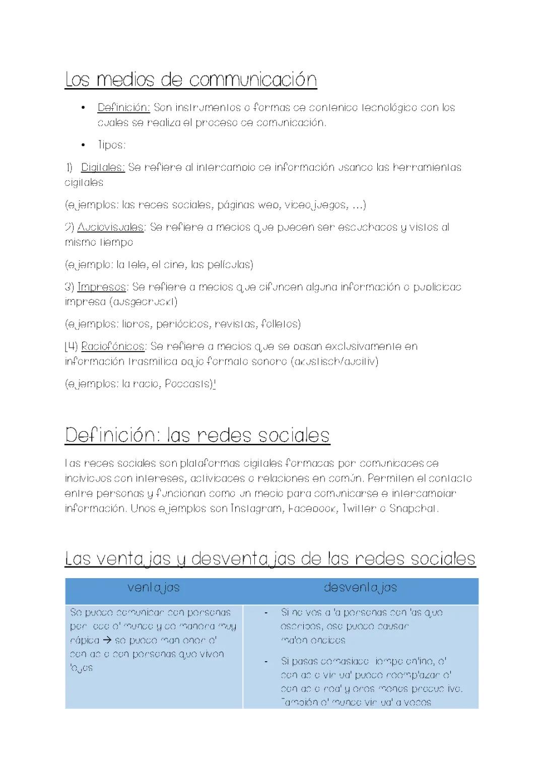 Los medios de comunicación