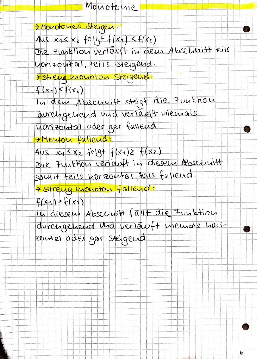 Mathe klausur
→ Überblick:
• Potenzen
• Nullstellen
• Graphen: Monotonie
• Symmetrie
• Scheitelpunkt
• Lokal-/Globalverlouf
↳ Hoch-/
