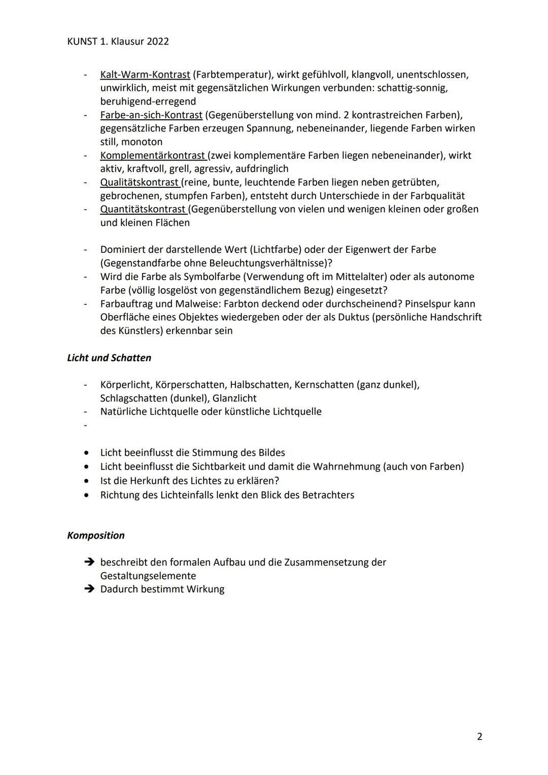 # KUNST 1. Klausur 2022
# Wirkung/1. Eindruck des Bildes
1. Atmosphäre/Stimmung/Gesamtanmutung beschreiben
2. Wirkung der einzelnen Elemen