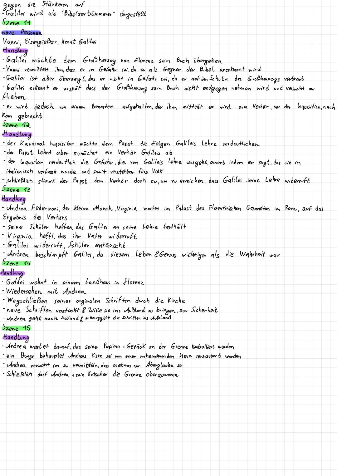 Bertolt Brecht
Leben des Galilei
edition suhrkamp
SV Leben des Galilei, Bertholt Brecht
Zusammenfassung
Szene 1.
Personen, die zum 1 Mal ein