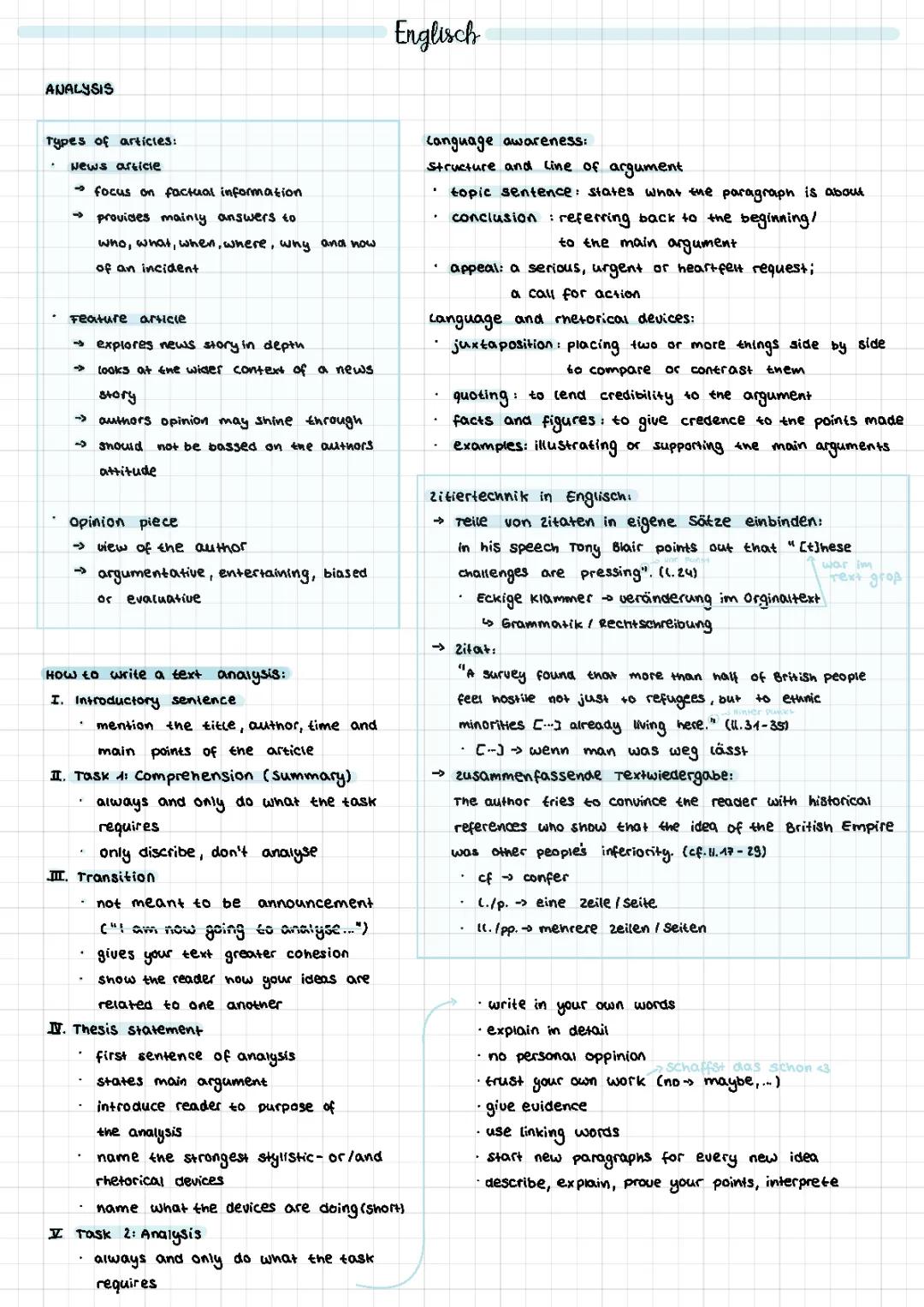Englisch - analysing a newspaper article