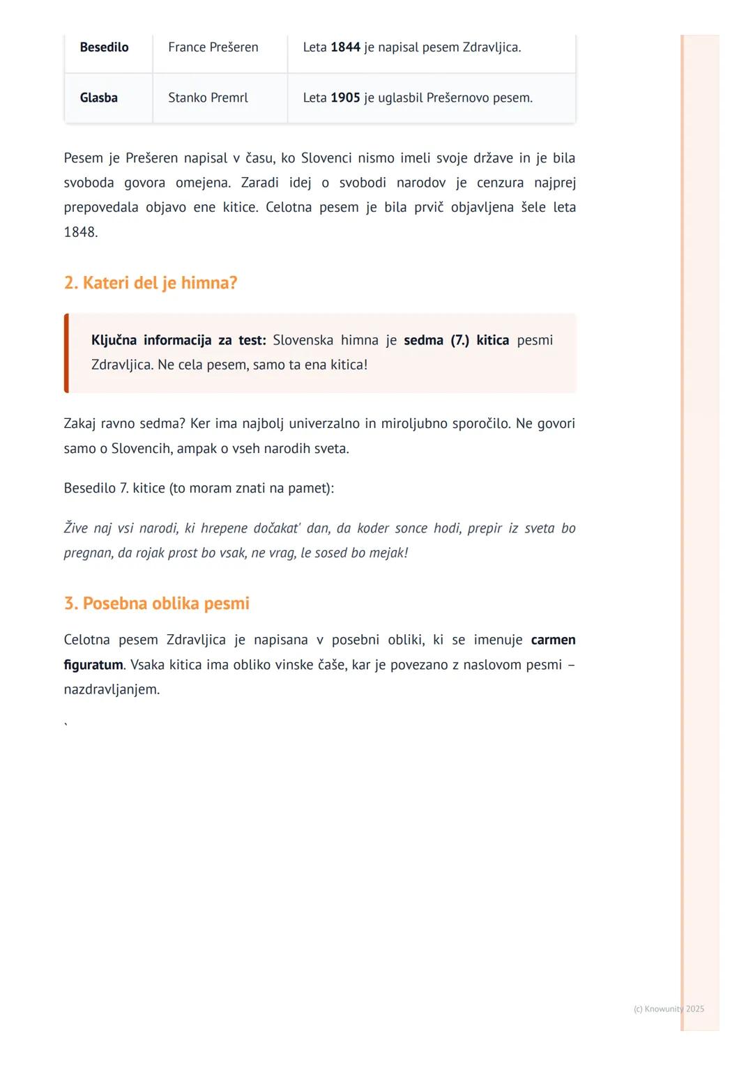 # Slovenska himna
Slovenska himna
Naša državna himna je zelo pomembna pesem, ki predstavlja Slovenijo. Ni samo
navadna pesem, ampak simbol