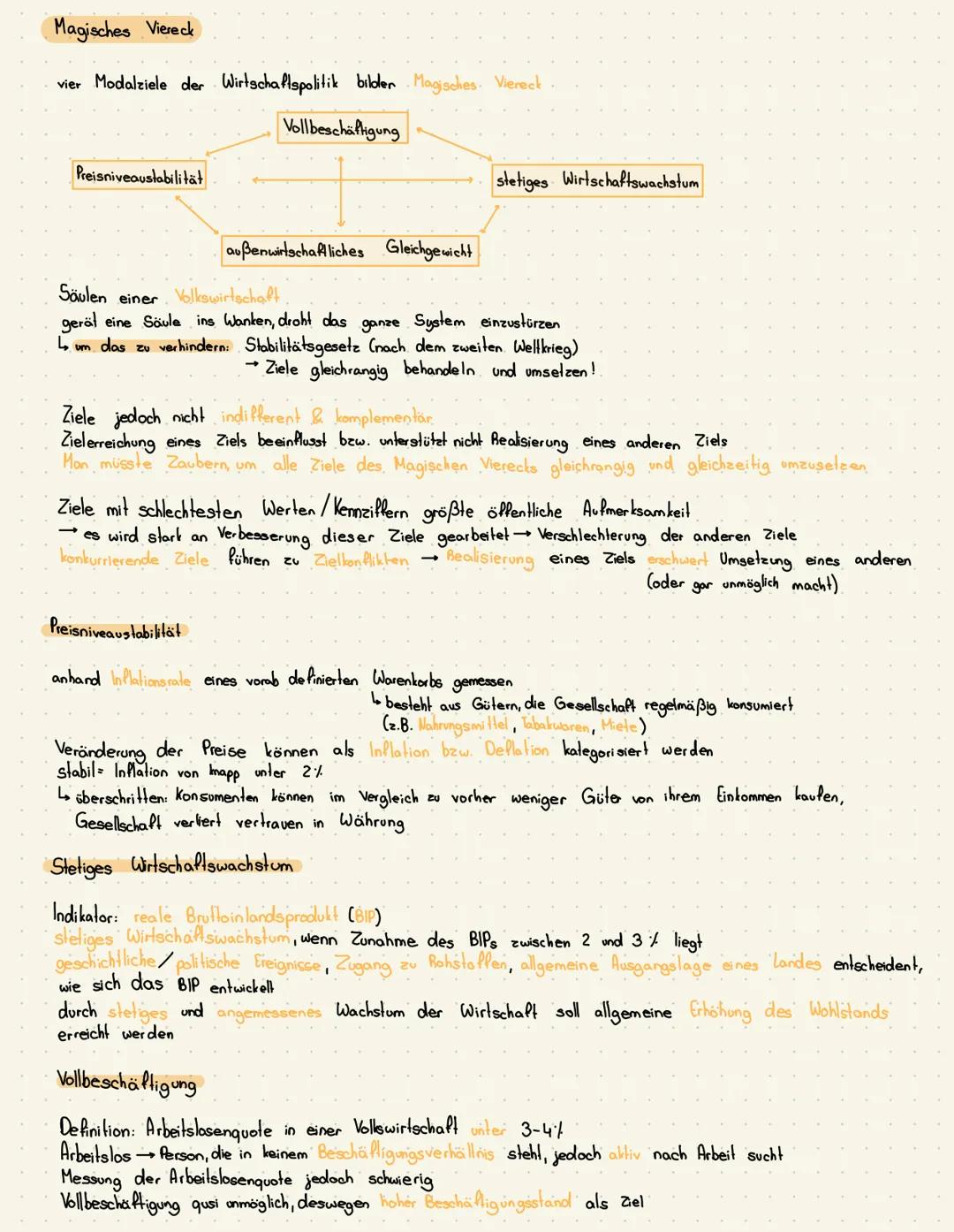 Themen:
Stabilitäts- und Wachstumspakt
Magisches Viereck/Sechseck
Zielkonflikte, Zielneutralität, Zielkongruenz
BIP & alternative Indikatore