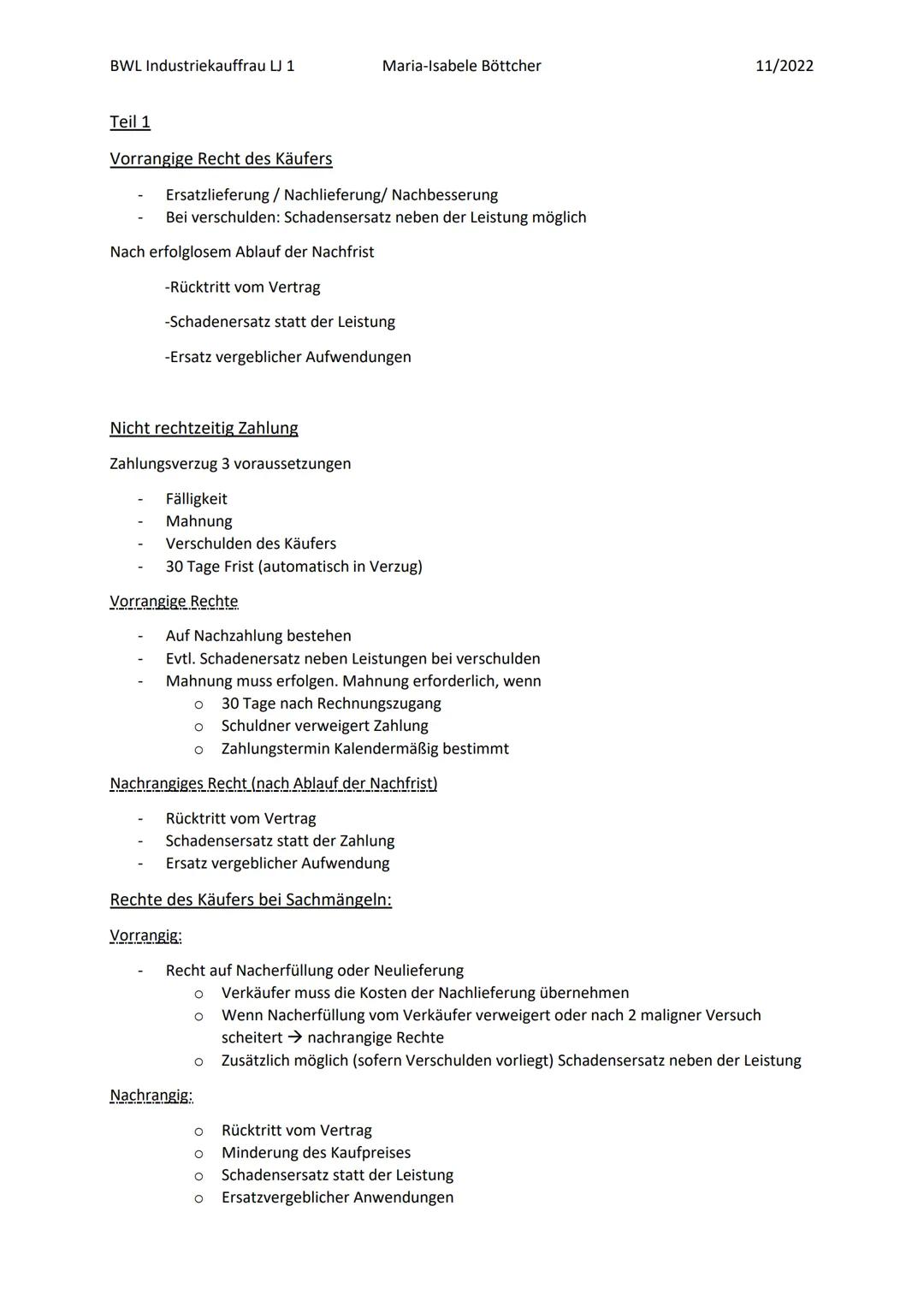 BWL Industriekaufleute