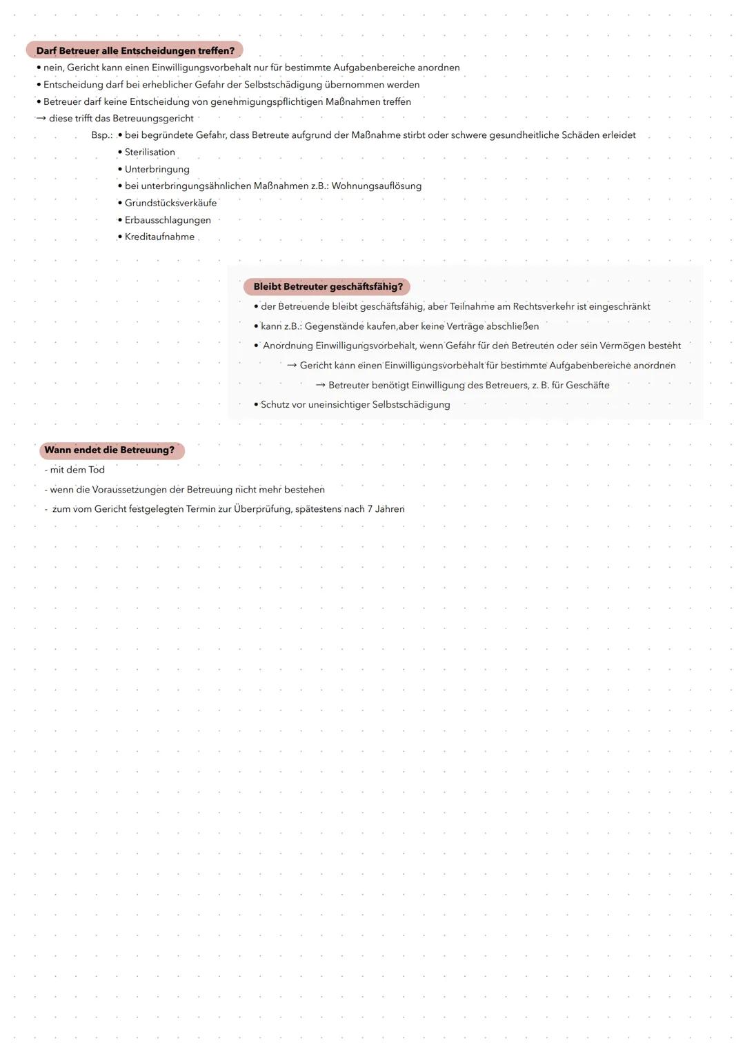# Betreuungsrecht
Teil des Familienrechts in §189 ff BGB
• Durch geistige Defizite, fehlende Einsichts- und Einwilligungsfähigkeit ist ein