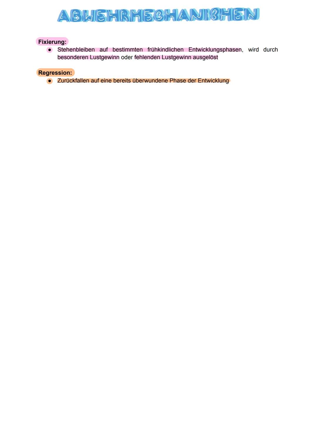 # ABWEHRHECHANISHEIN
In einer gut funktionierenden" Persönlichkeit wirken die drei Instanzen ES, ICH und
ÜBER-ICH zusammen. Stehen jedoch d