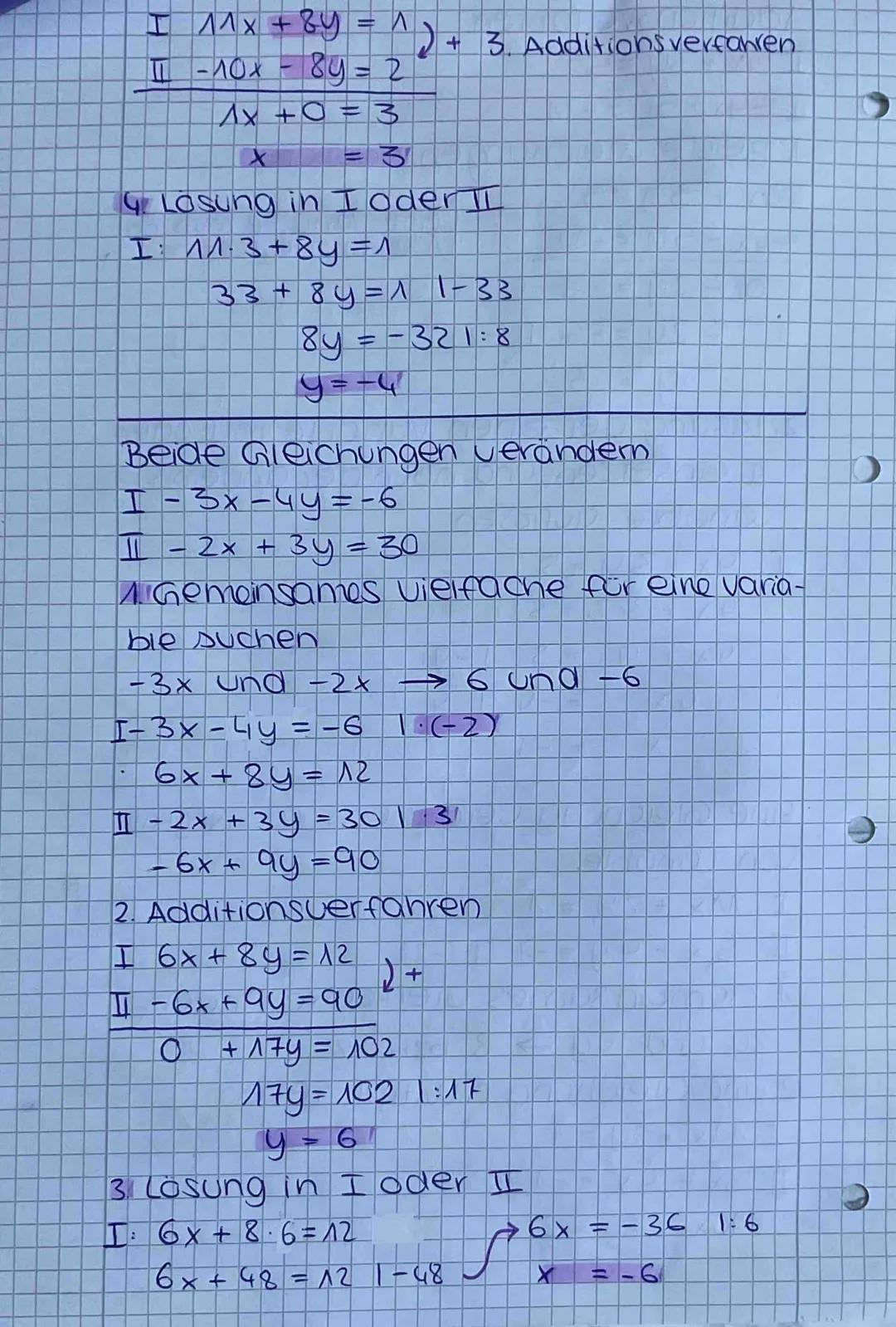 mathe Gleichungssysteme
Einsetzungsverfahren.
I Sy-3x = 1
I-U+x=1
A. Eine der beiden Gleichungen nach
einer variable um stellen.
I _Y+x= 1 1
