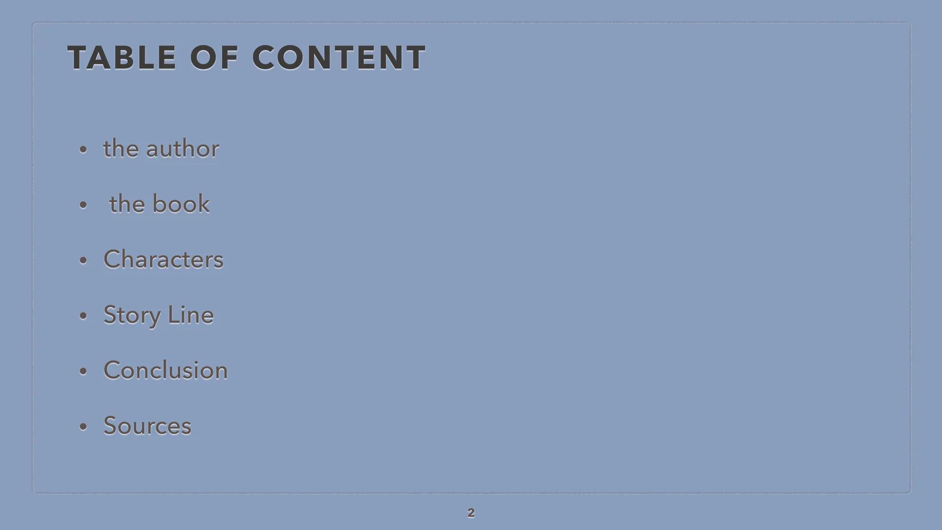 THE MIDNIGHT LIBRARY
BY MATT HAIG
1 TABLE OF CONTENT
●
●
the author
the book
Characters
Story Line
Conclusion
Sources
2 THE AUTHOR
3 MATT HA