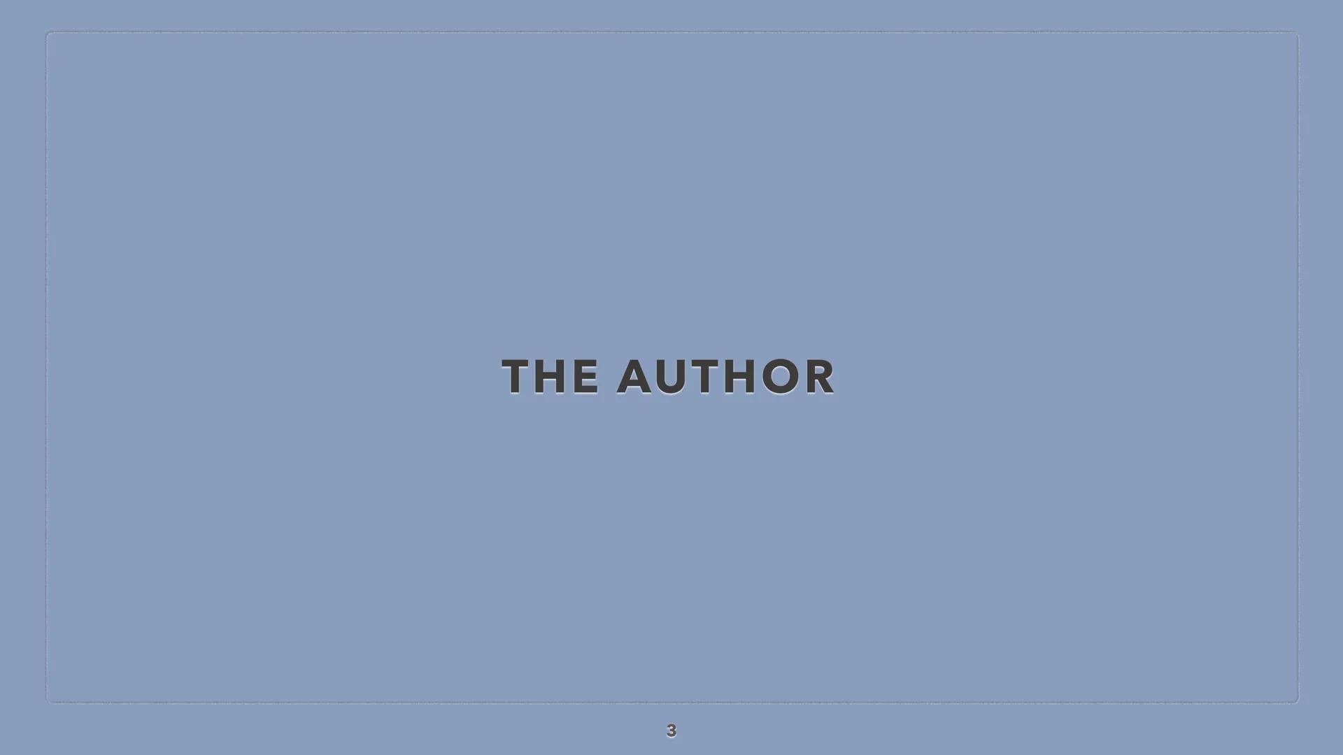 THE MIDNIGHT LIBRARY
BY MATT HAIG
1 TABLE OF CONTENT
●
●
the author
the book
Characters
Story Line
Conclusion
Sources
2 THE AUTHOR
3 MATT HA