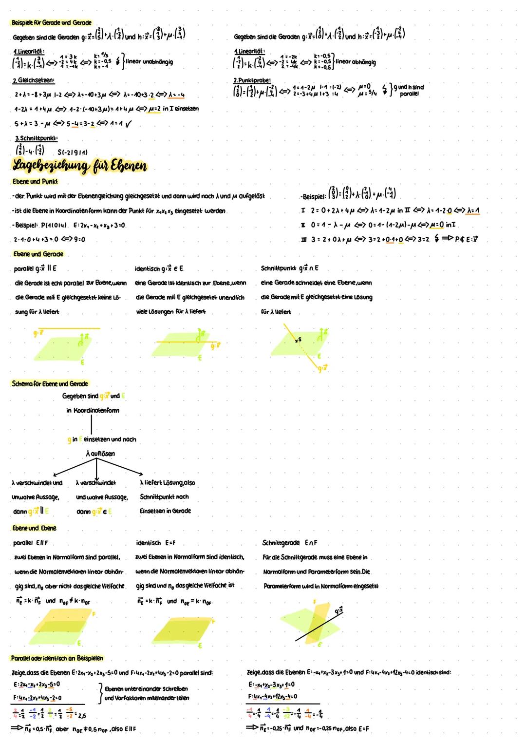 # VEKTOREN
Geraden
Parametergleichung
- die Porometergleichung für die Geraden selzt sich zusammen aus einem Stützvektor plus eine Unbekann