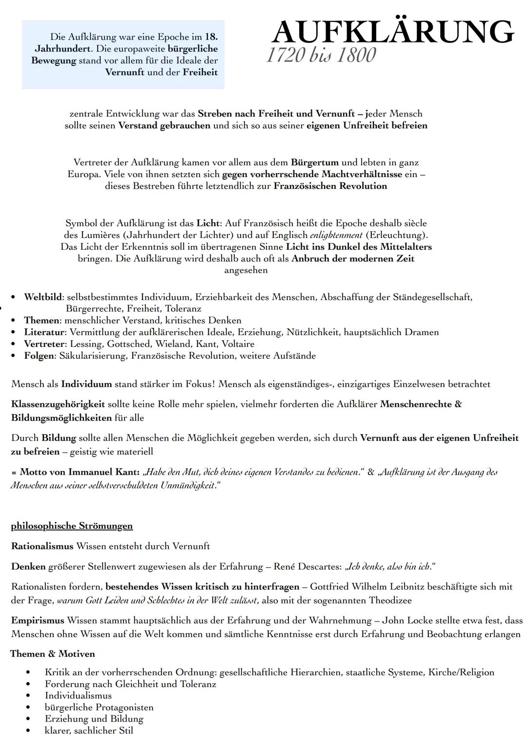 # EPOCHEN
Aufklärung - Sturm und Drang - Weimarer Klassik - Romantik - Vormärz-poetischer Realismus-Naturalismus-Expressionismus - Moderne