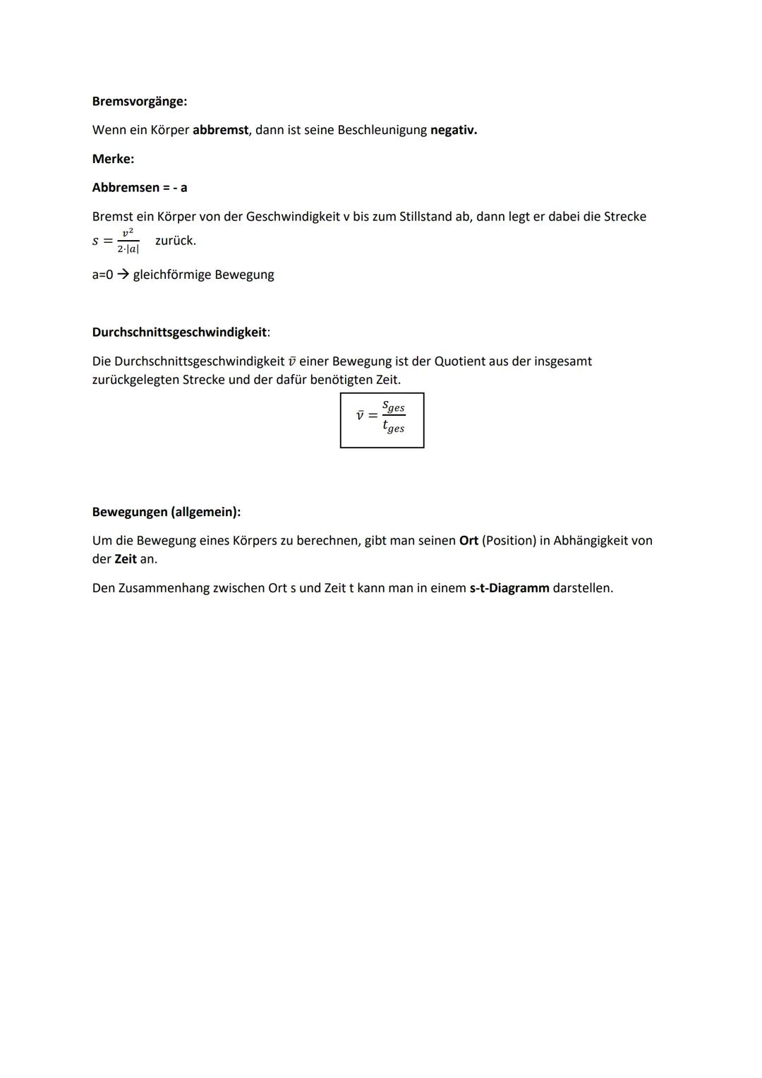 Gleichförmig, gradlinige Bewegung:
Wenn sich ein Körper mit einer
-konstanten Geschwindigkeit (v) in
-dieselbe Richtung
bewegt.
V
Im s-t-Dia