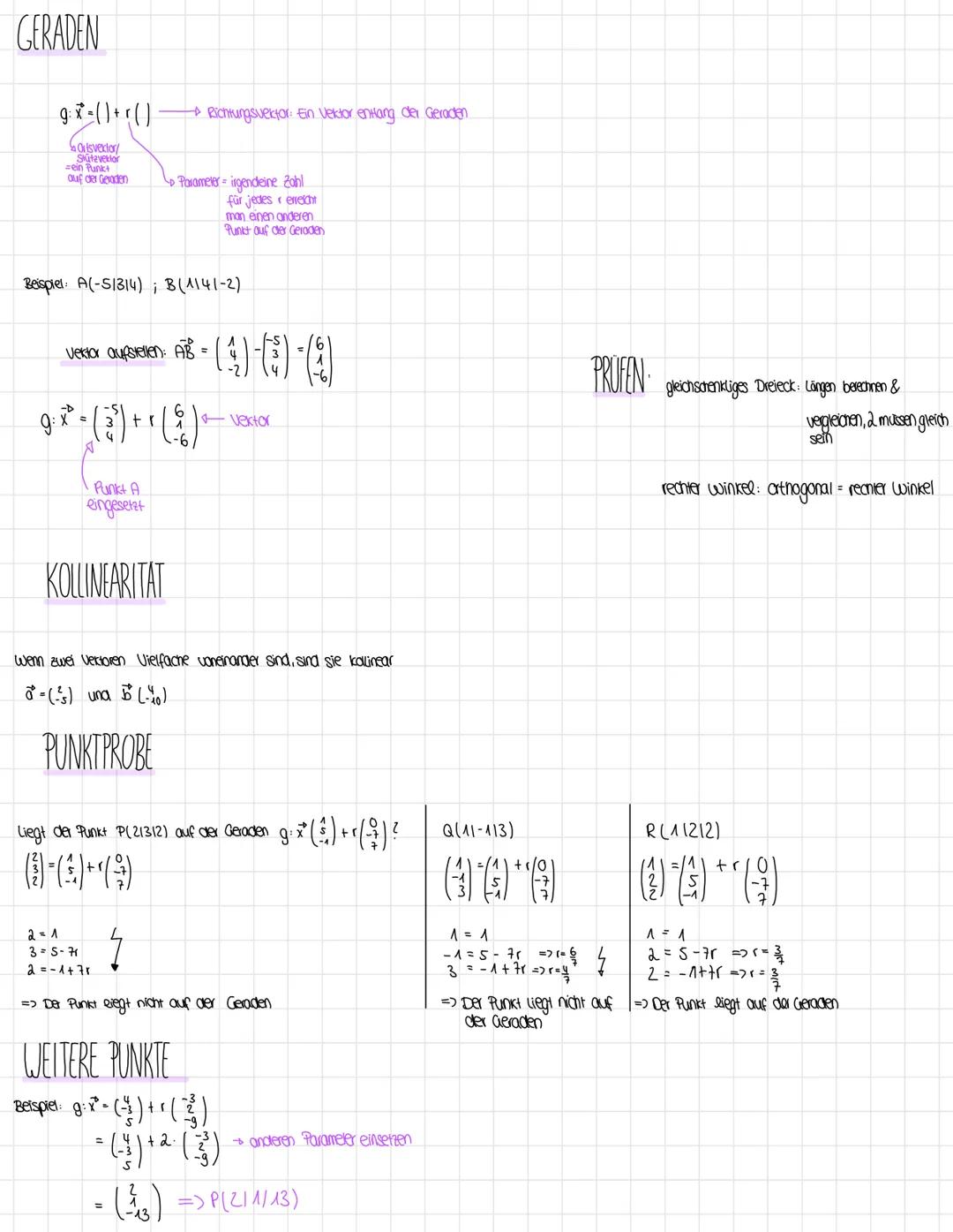 # VEKTOREN
VEKTOR AUFSTELLEN
Punkle: A(214); B(613)
$
\overrightarrow{AB}$: Punkt 8 Punkt A rechnen $\rightarrow$ Zielpunkt minus Startpu
