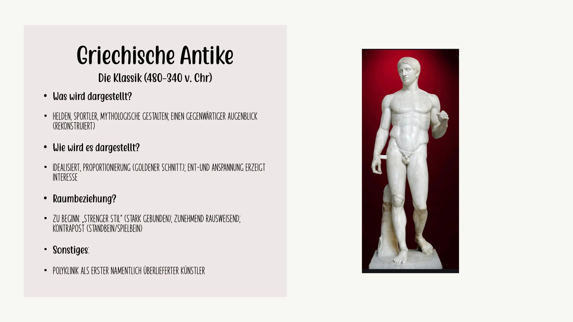 # Die Entwicklung des
Menschenbildes von der Antike
bis zur Gegenwart
ERGEBNISSICHERUNG VON ELEANOR BOYLES # Die Griechische Antike
Die A