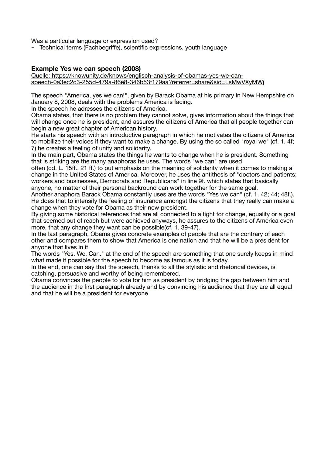 Speech analysis
Who is speaking?
- Barack Obama (44. president - 20.01.2009 to 20.01.2017), Democratic Party
Appearance of the speaker
Barac