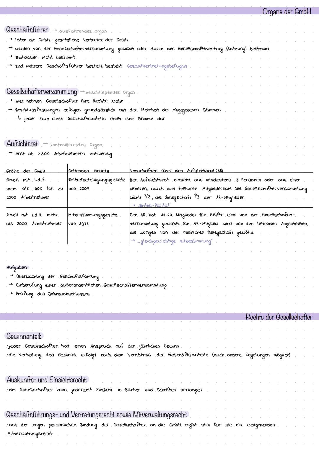 →Gesellschaft mit beschränkter Haftung
Handelsgesellschaft mit eigener Rechtspersönlichkeit (juristische Person)
Kapitalgesellschaft
→ die G