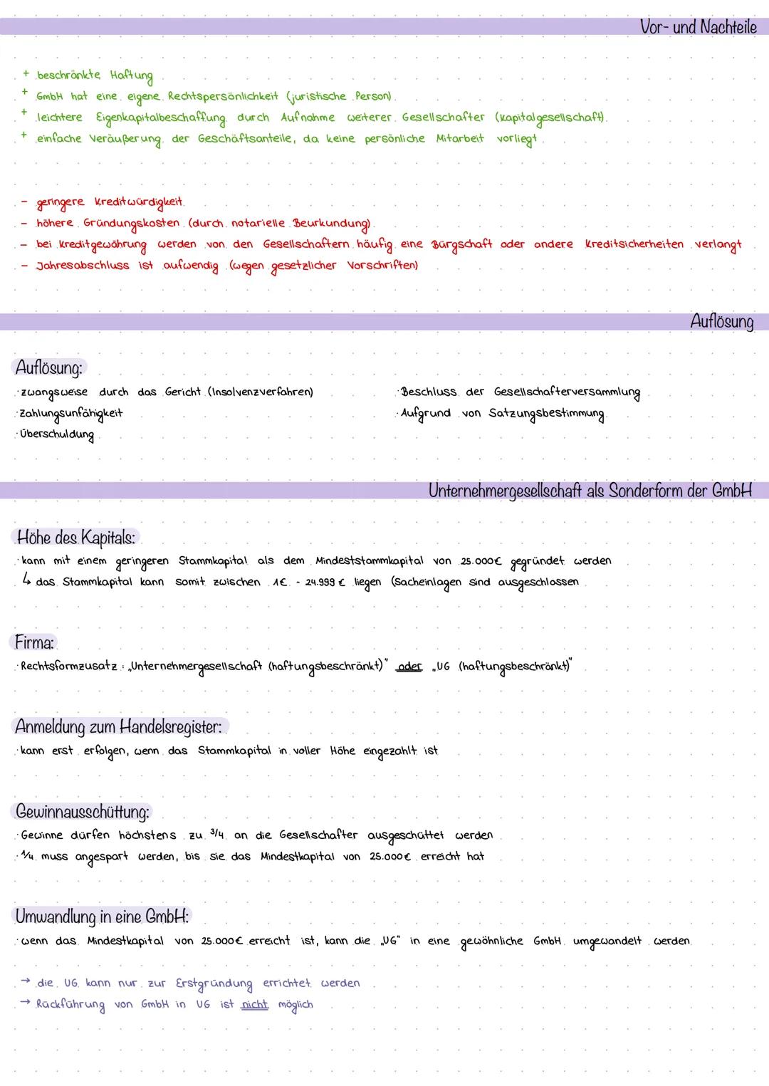 →Gesellschaft mit beschränkter Haftung
Handelsgesellschaft mit eigener Rechtspersönlichkeit (juristische Person)
Kapitalgesellschaft
→ die G