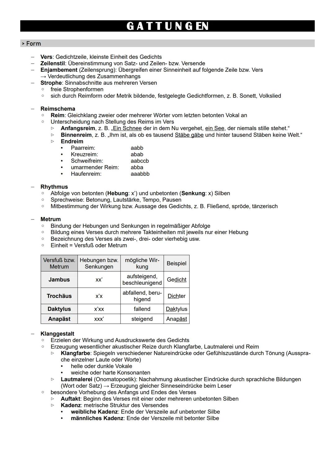 Lyrik.
Epik.....
Drama..
GATTUNGEN
Inhaltsverzeichnis
.2
.6
.9 > Lyrische Genres
Sonett
Ballade
(Volks-)Lied
Ode
Hymne
Elegie
Erzählgedicht
