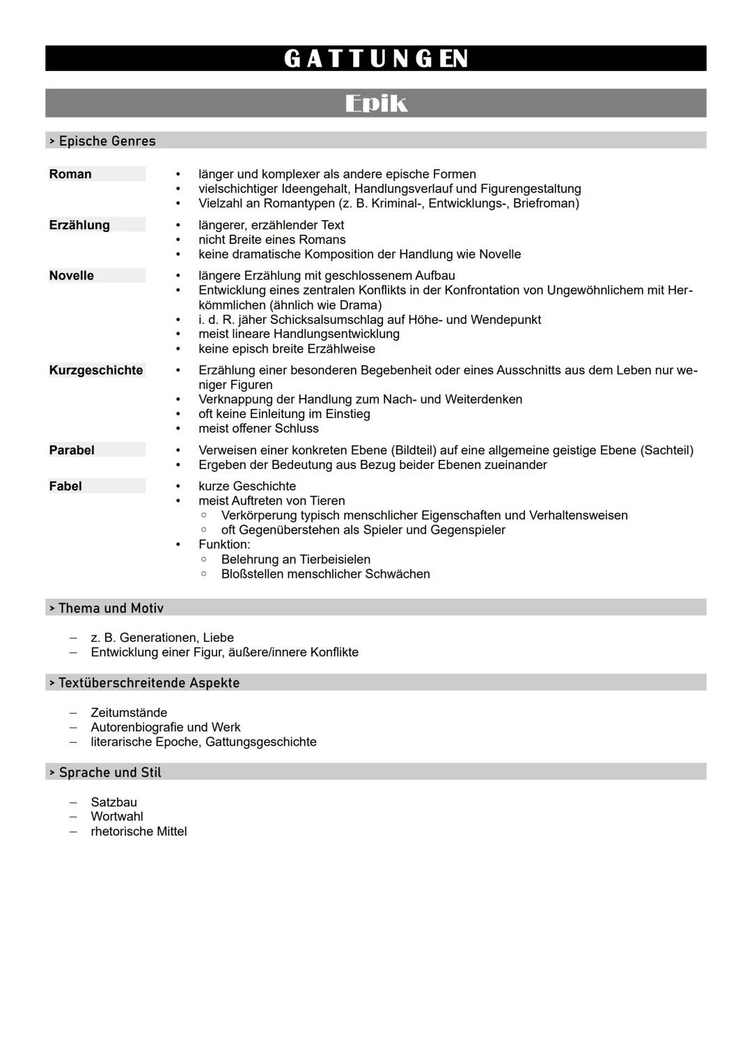 Lyrik.
Epik.....
Drama..
GATTUNGEN
Inhaltsverzeichnis
.2
.6
.9 > Lyrische Genres
Sonett
Ballade
(Volks-)Lied
Ode
Hymne
Elegie
Erzählgedicht