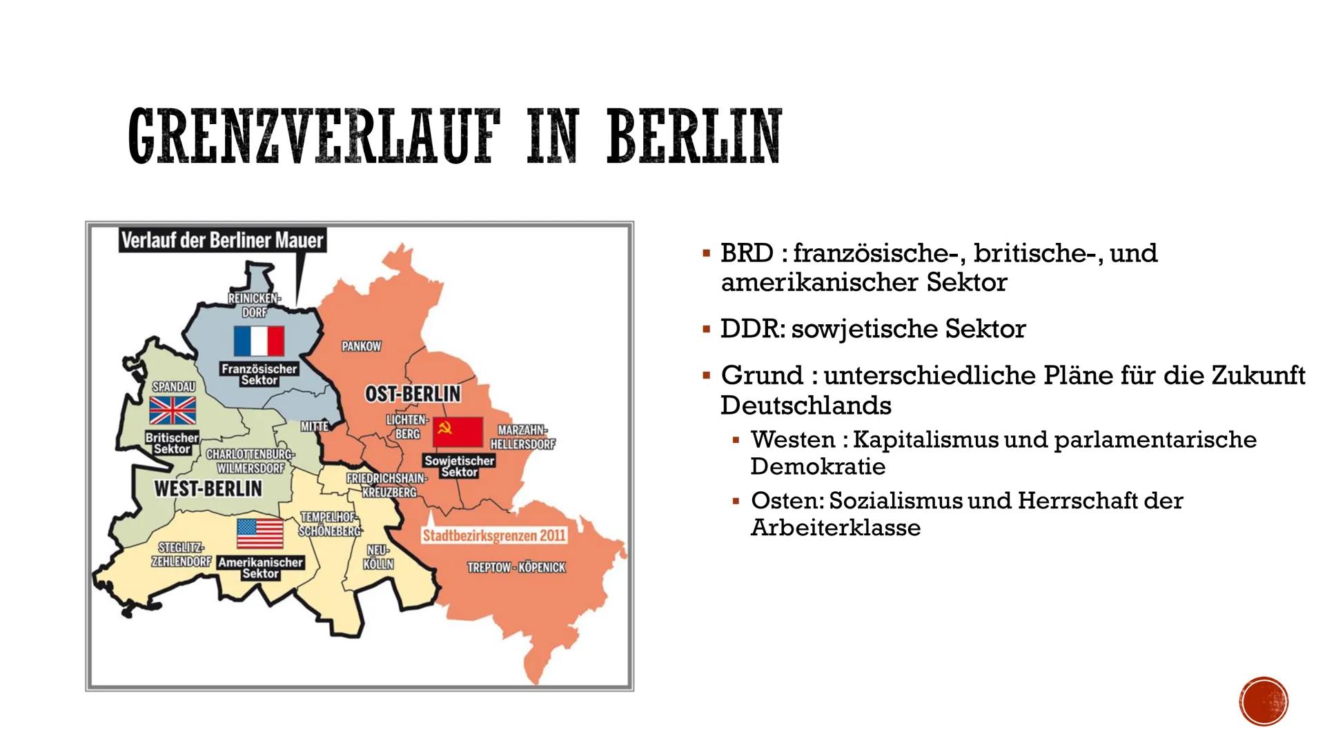 ======
====
EEEE
BERLINER MAUER ÜBERSICHT
Daten und Fakten
Gründe für den
Mauerbau
Grenzaufbau
Folgen
Kahoot
Grenzverlauf in Deutschland
Gre