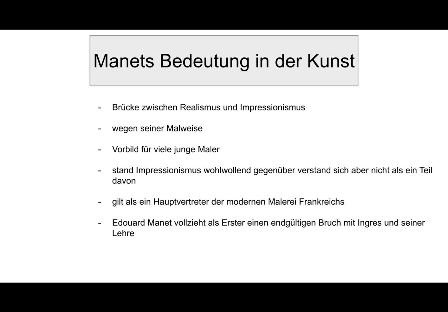 Édouard Manet
Impressionismus
Lilly Gerlach 24.01.2023 # Inhaltsverzeichnis
1. Allgemeine Informationen über
Edouard Manet
1. Lebenslauf
