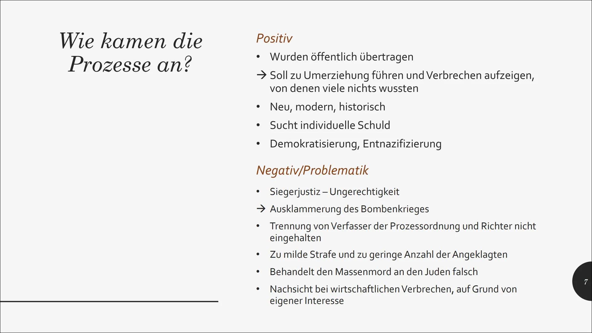 # Nürnberger Prozess
EIN PROZESS GEGEN KRIEGSVERBRECHER
Die Nürnberger Prozesse waren eine Reihe von
Gerichtsverfahren, bei denen die NS-H