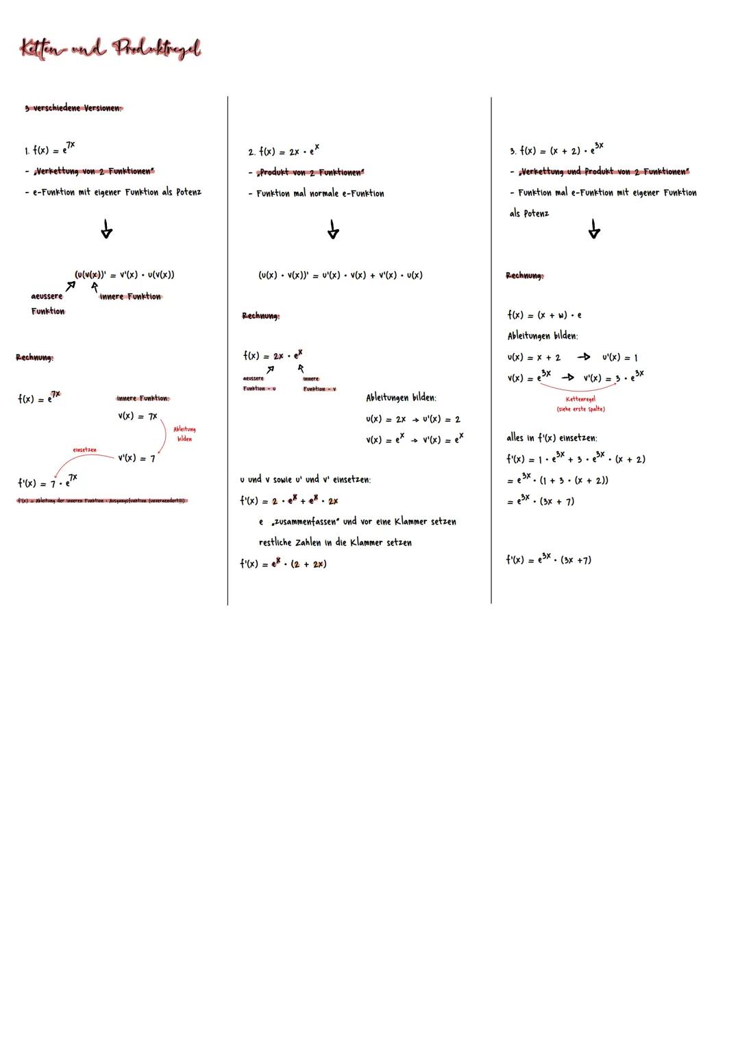 # Natarliche Exponentialfunktionen
$f(x)=e^x$
→e = 2,7 (Eulersche Zahl)
Eigenschaften:
y-Achsenabschnitt bei (011)
→ monoton steigend