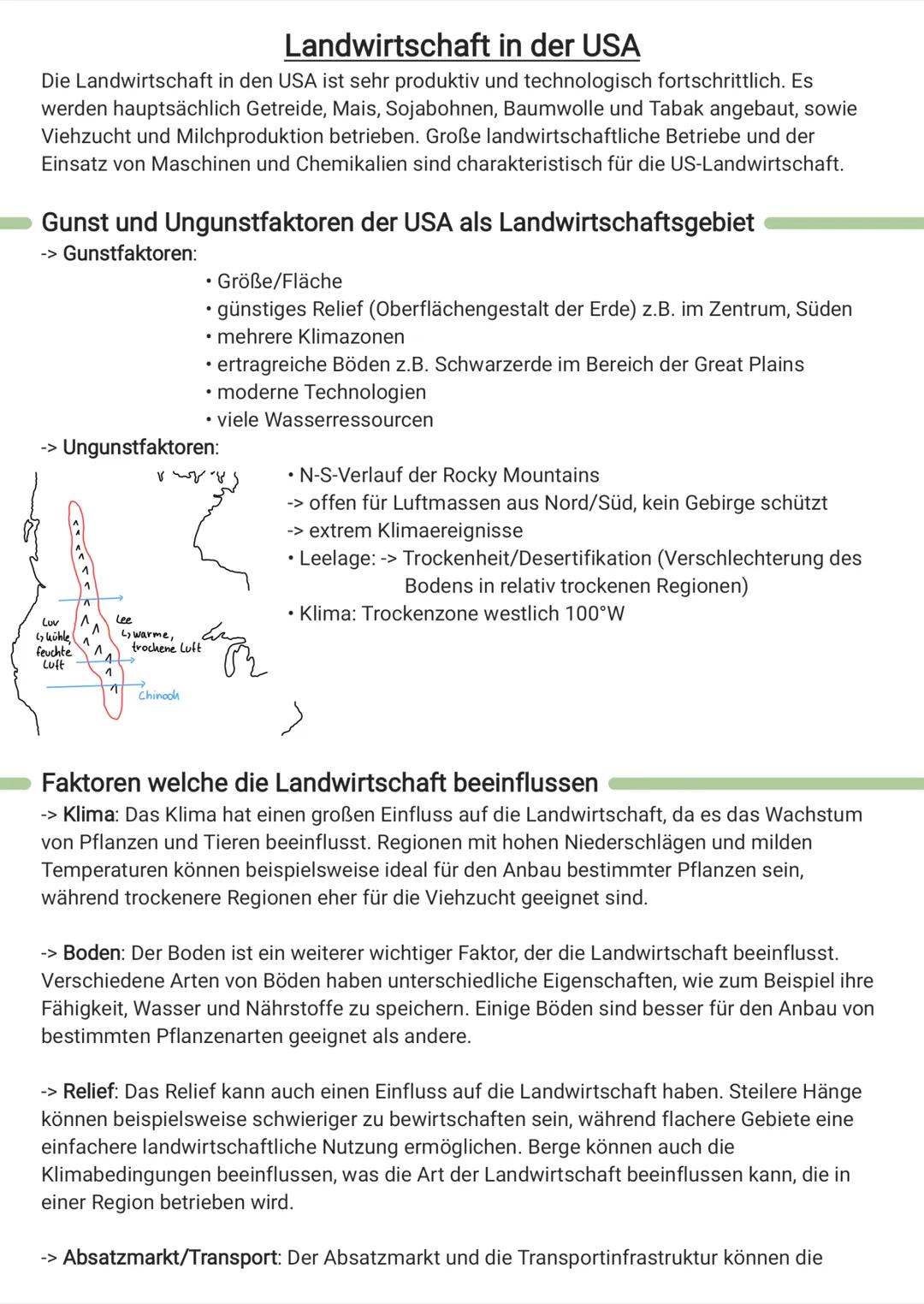 # Landwirtschaft in der USA
Die Landwirtschaft in den USA ist sehr produktiv und technologisch fortschrittlich. Es
werden hauptsächlich Get