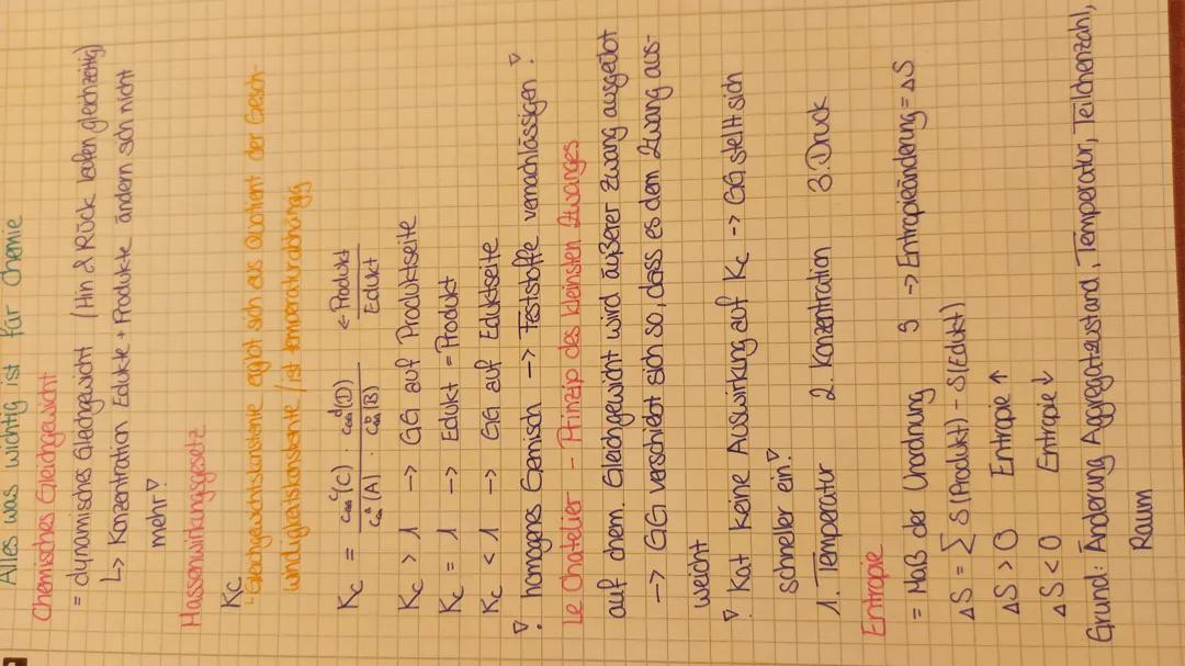 Chemisches Gleichgewicht und Protolysegleichgewichte