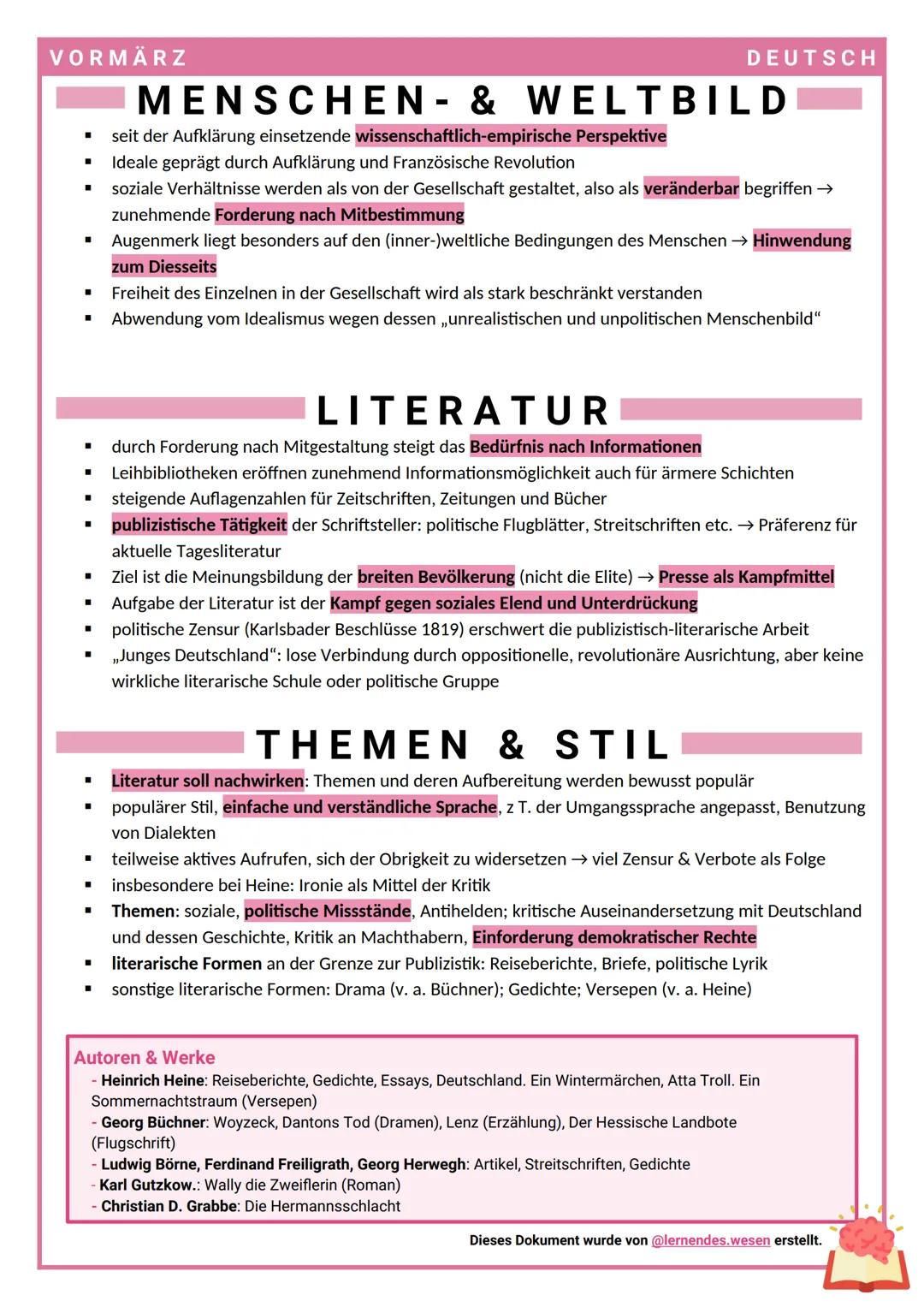 VORMÄRZ
■
GESELLSCHAFT
- Restauration nach dem Wiener Kongress
- Kampf gegen staatliche Zensur & Unterdrückung
■
VORMÄRZ
1815-1848
<< Romant