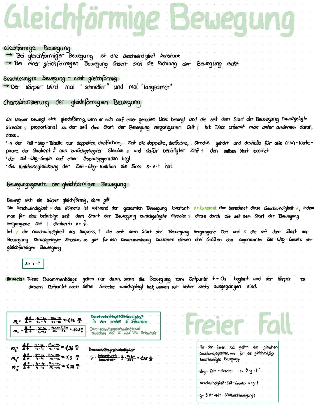 # Gleichmäßig beschleunigte
Bewegung
Die Beschleunigung gibt an, um wie vel $\frac{m}{s}$ ein Körper in jeder Selkunde schneller (oder lang