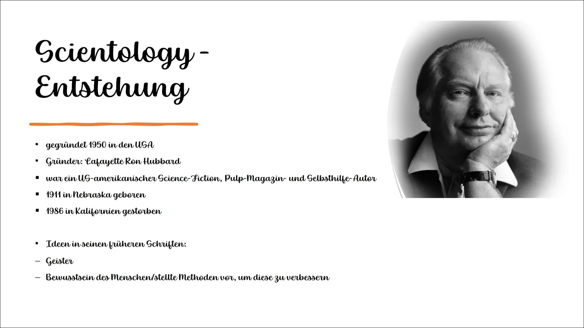Scientology
*
SCIENTOLOGY
26 27. ●
Was ist Scientology?
Symbol
Entstehung
• Lehre
• Einnahmen
Ziel
Inhaltsverzeichnis
Heutzutage
●
●
●
●
●
●