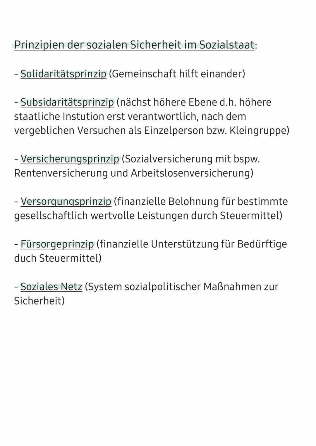 # Der Sozialstaat und das Sozialstaatsprinzip
Sozialstaatsprinzip: Ein Sozialstaat ist auf soziale Sicherheit
sowie soziale Gerechtigkeit a