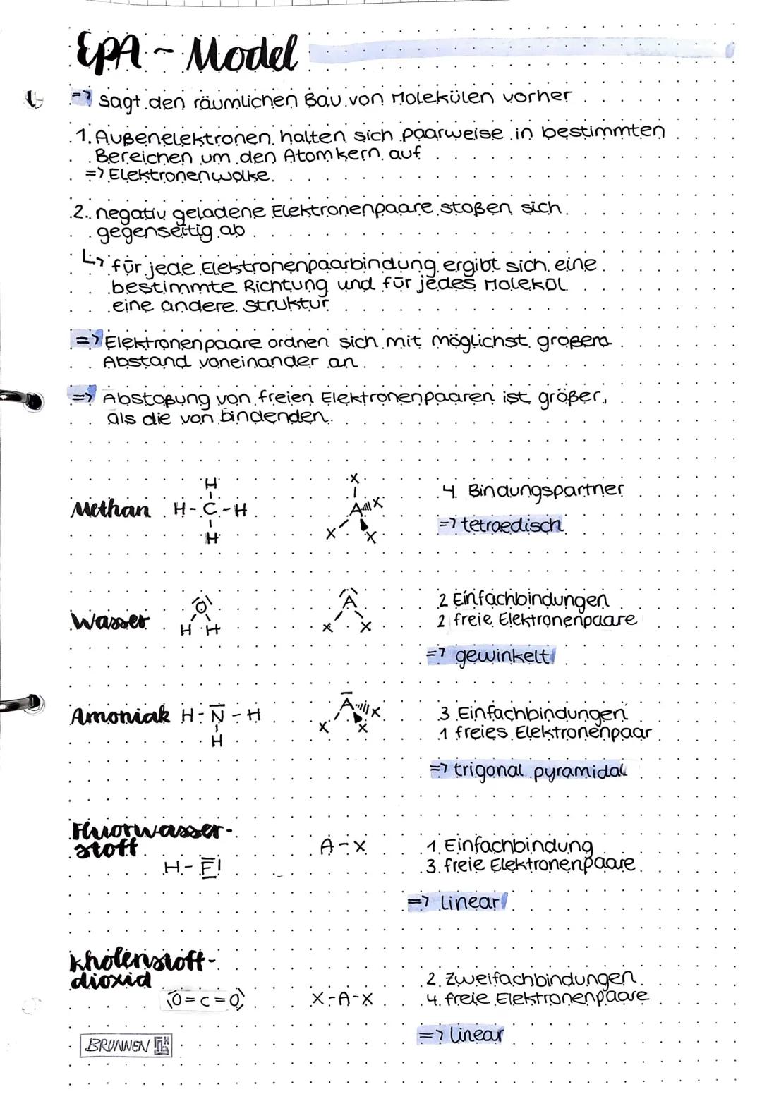 EPA-Modell (Elektronenpaarabstoßungsmodel)
