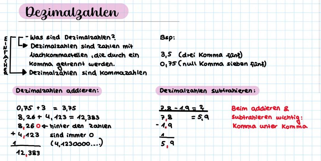 Dezimalzahlen