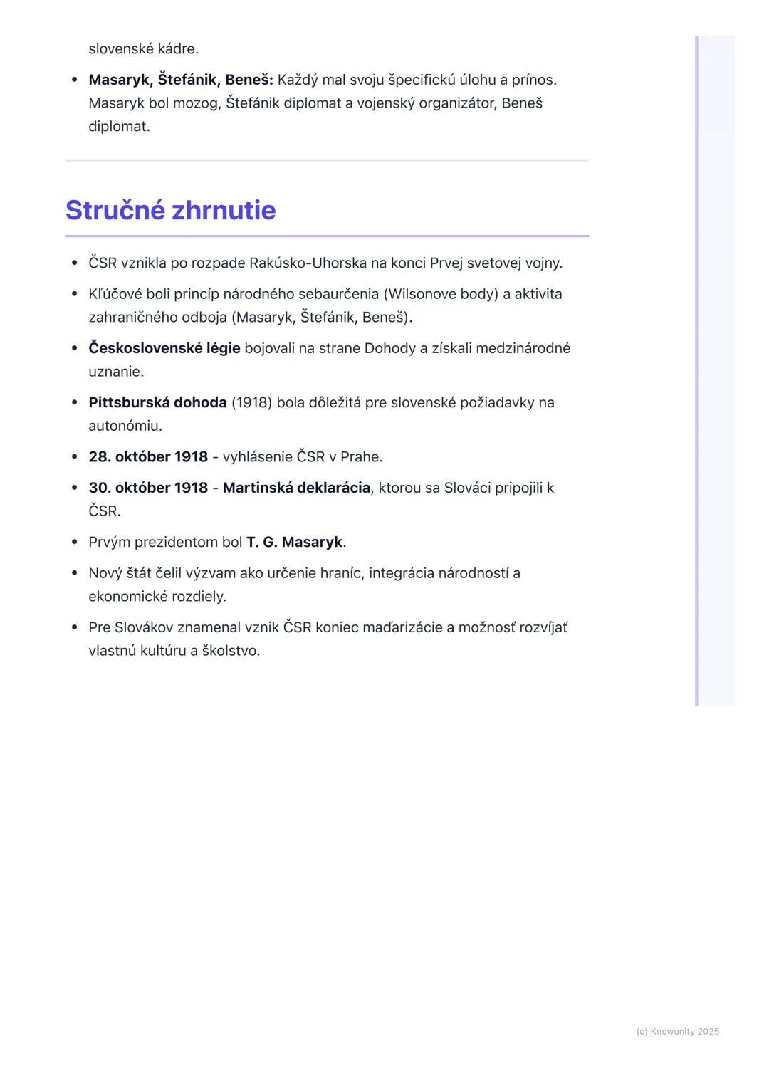 # Vznik Československej
republiky
Prehľad a úvod
Takže, ideme na vznik Československej republiky. Toto je fakt dôležitá téma,
lebo hovorí