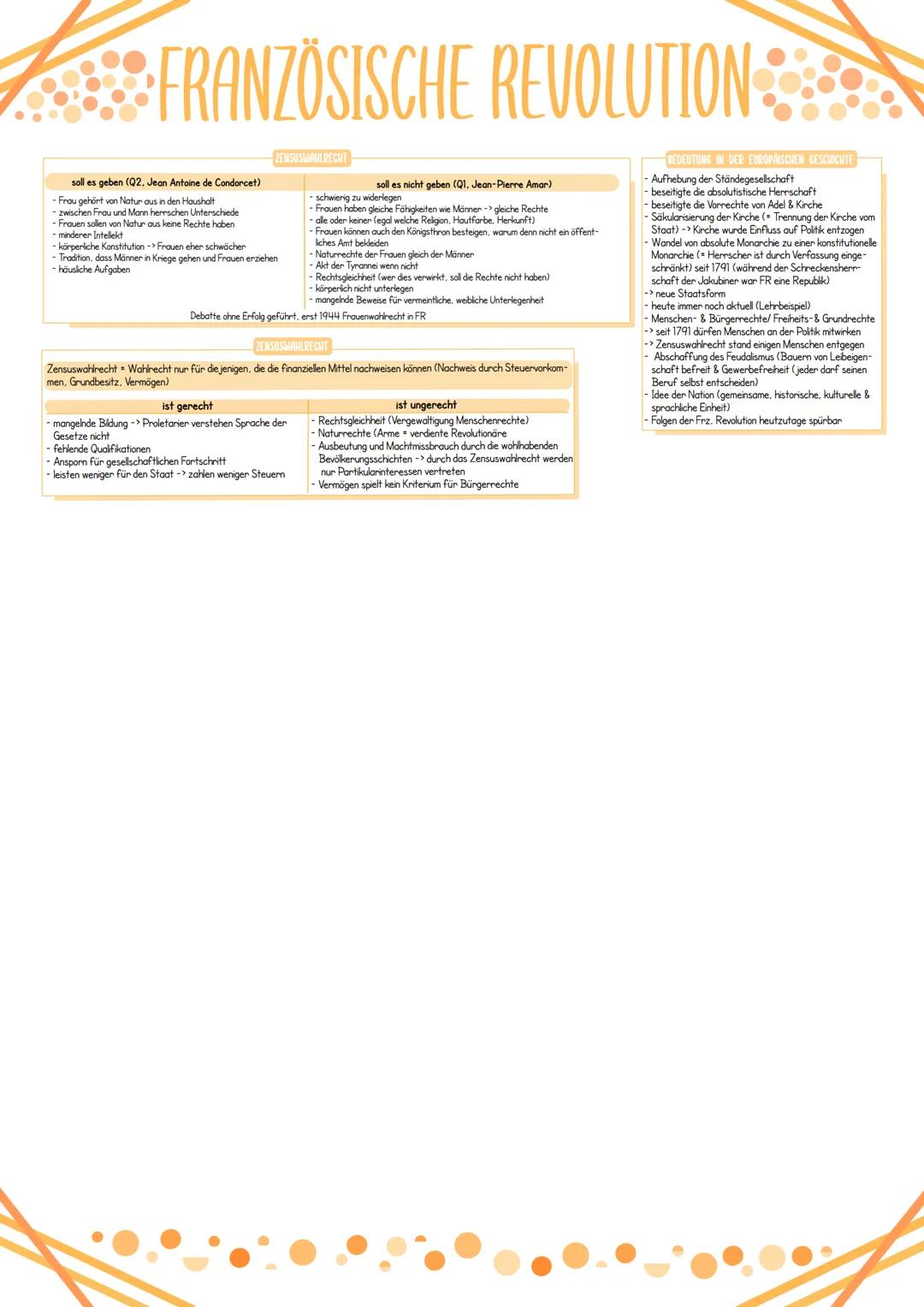 # FRANZÖSISCHE REVOLUTION
ORSACHEN
Aufklärung
Ständegesellschaft
->Steuern
-> Abgaben
->Frondenste
1. Stand (Klerus)
2. Stand (Adel)
3.