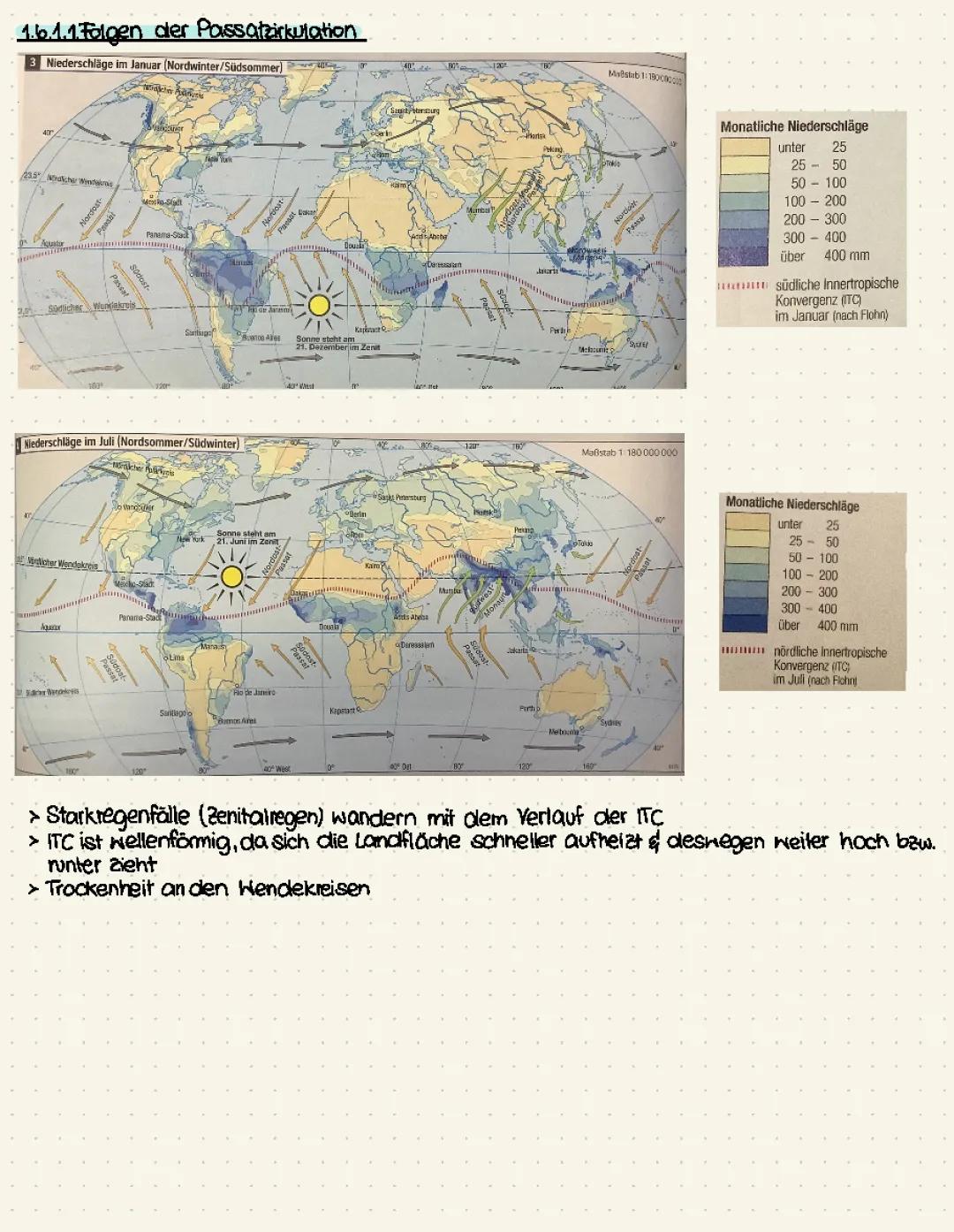 Passat- und Monsunzirkulation