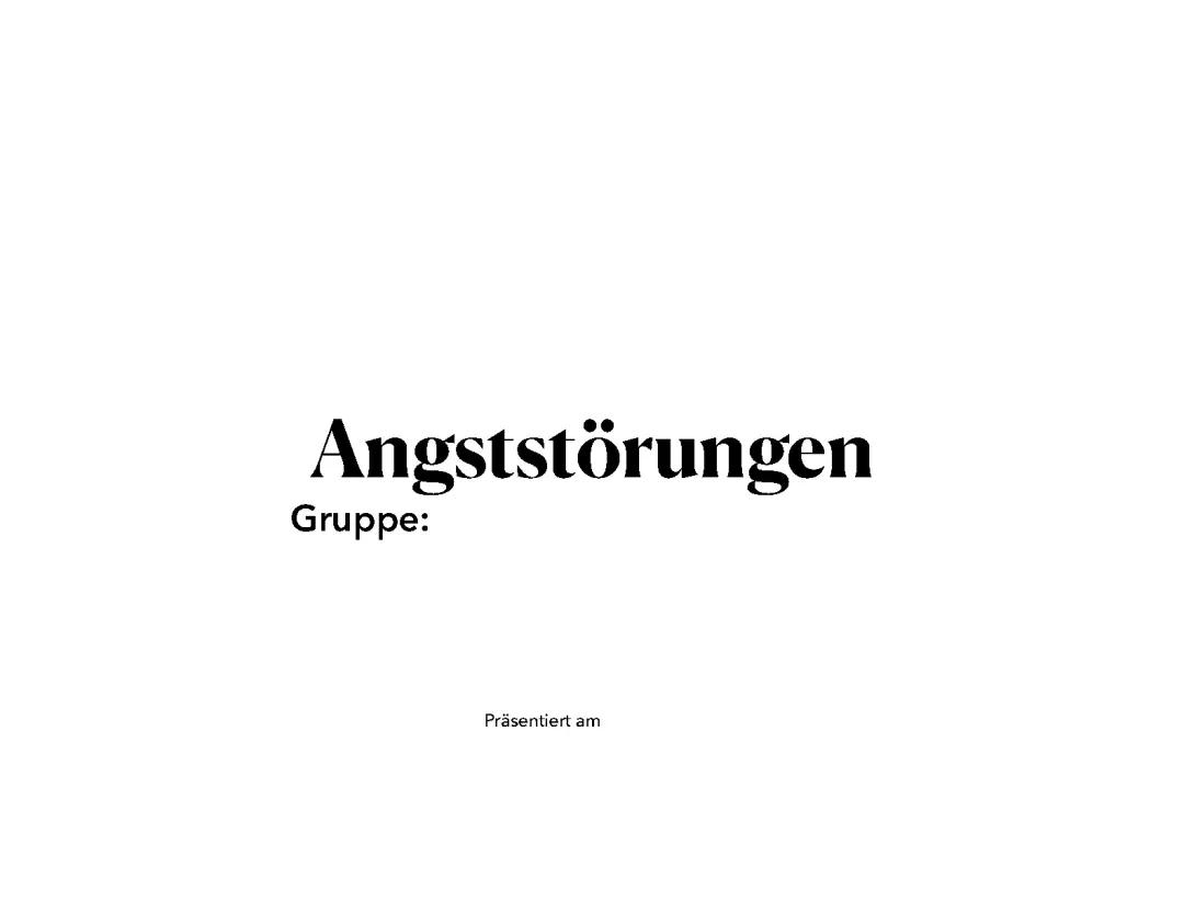 Angststörungen