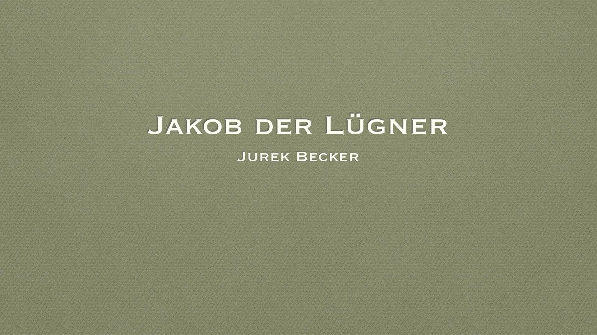 JAKOB DER LÜGNER
JUREK BECKER INHALTSVERZEICHNIS
1 Biographie
2 Epoche
3 Inhaltsangabe
4 Figurenkonstellation
5 Charakterisierung
6 Besonder