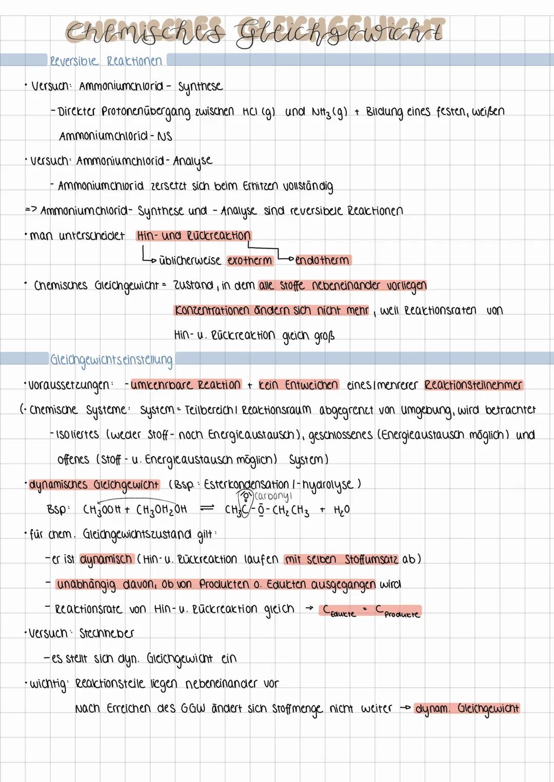 # Chemisches Gleichgewicht
Reversible Reaktionen
• Versuch: Ammoniumchlorid Synthese
-Direkter Protonenübergang zwischen HCI (g) und Nitz