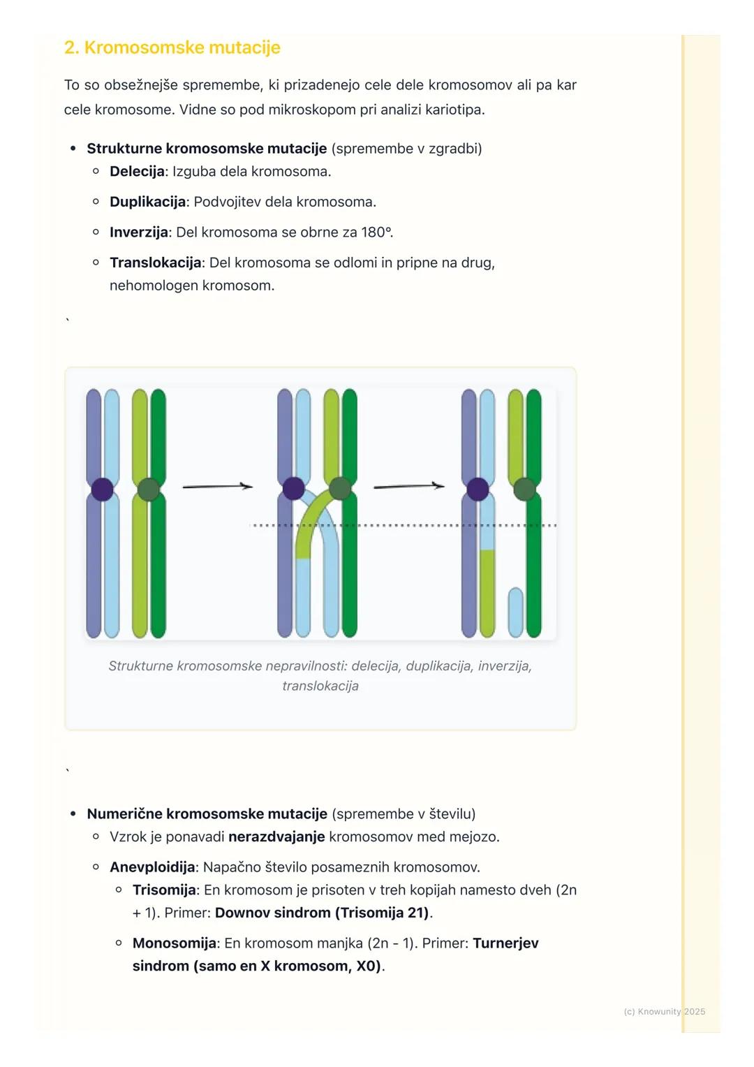 # Mutacije
Kaj so mutacije?
Mutacije so trajne spremembe v dednem materialu (DNA). So naključne in
se lahko zgodijo v katerikoli celici. S