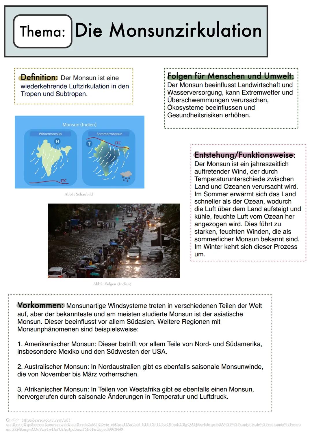 Thema: Die Passatzirkulation
Entstehung: Passatzirkulation entsteht durch die
Erwärmung der Luft am Äquator. Die aufsteigende
warme Luft bil