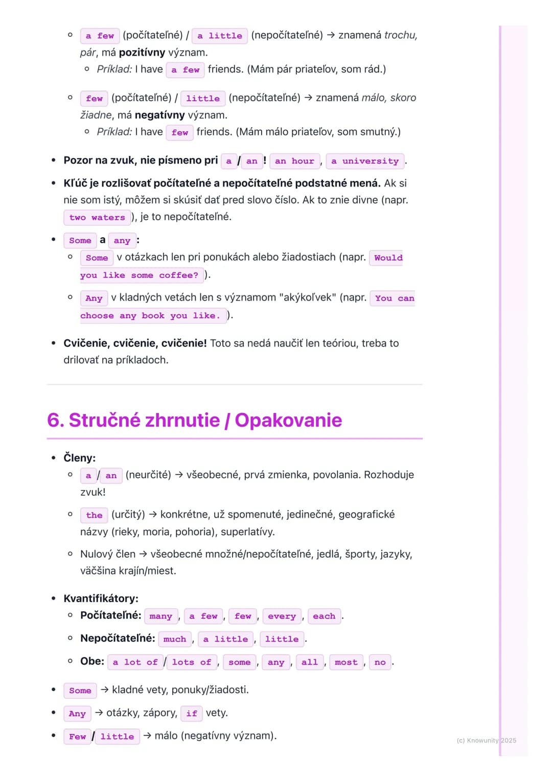 # Členy a kvantifikátory
(Articles and Quantifiers)
1. Prehľad / Úvod
Takže, dnes si prejdeme členy a kvantifikátory. Je to dosť dôležitá